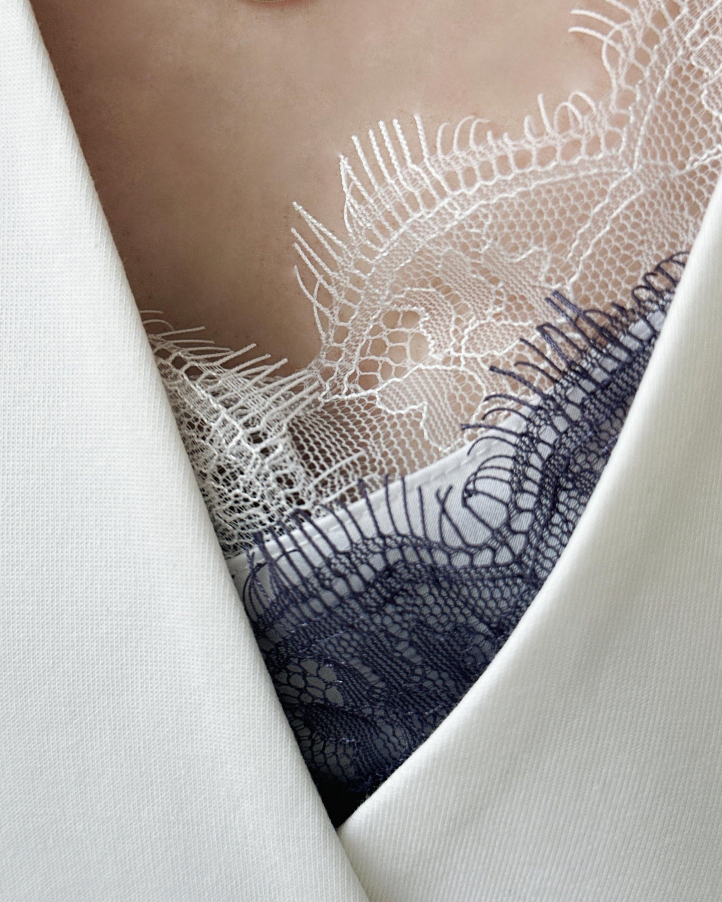 aalis NEAS SS26 double layer lace camisole (Purple Blue)