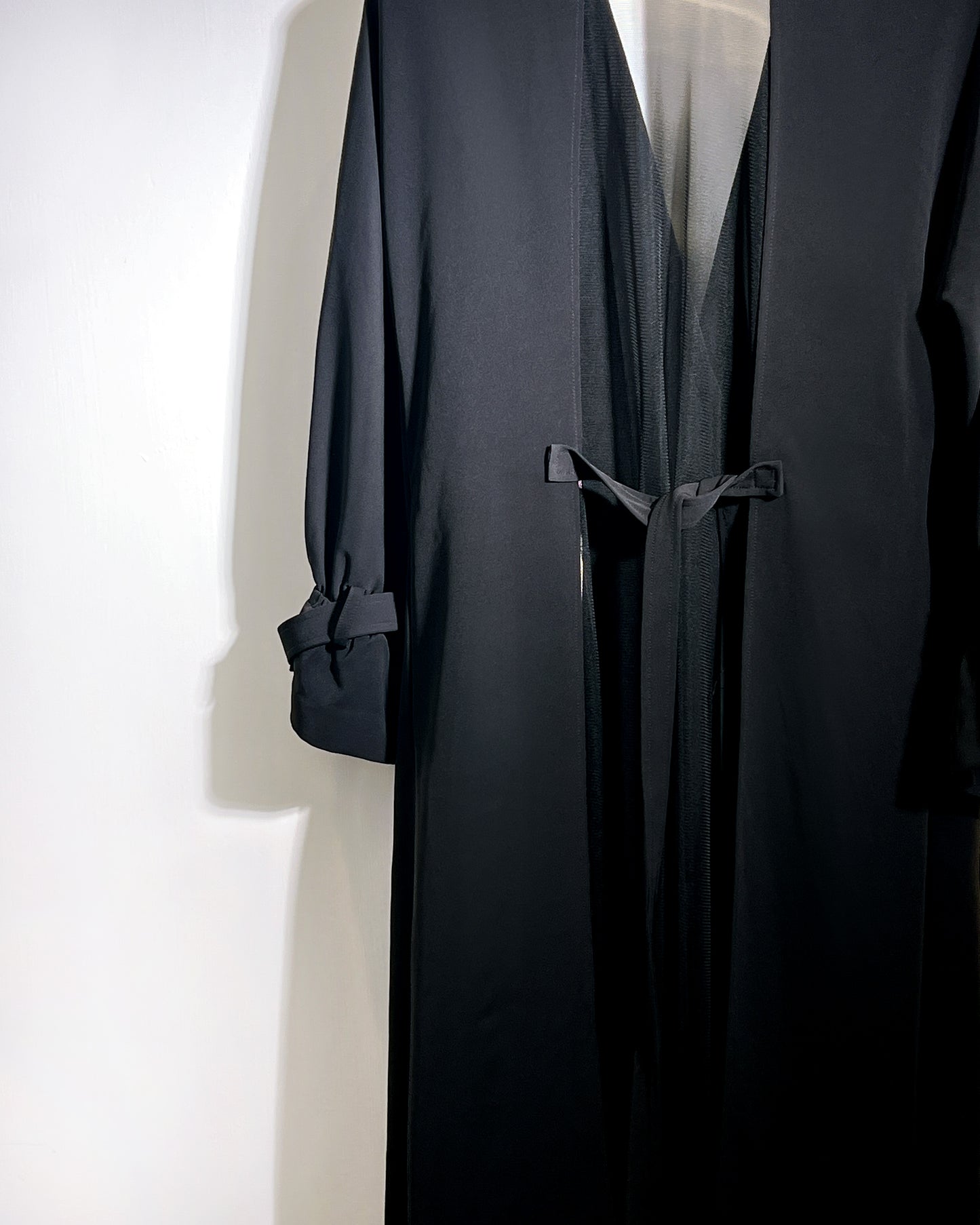 aalis ESENA mesh open back trench coat (Black)