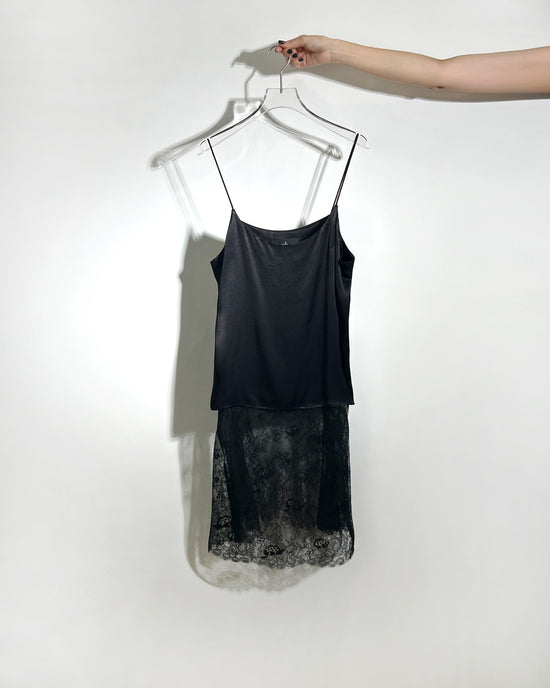 aalis TANCY lace panel camisole dress (Black)