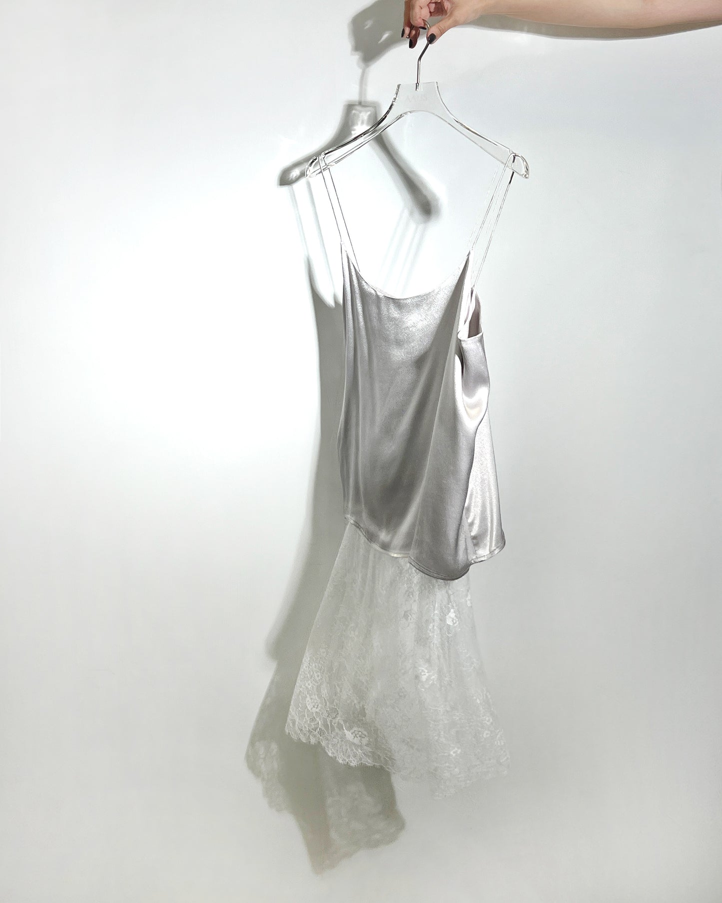 aalis TANCY lace panel camisole dress (Lt Grey)