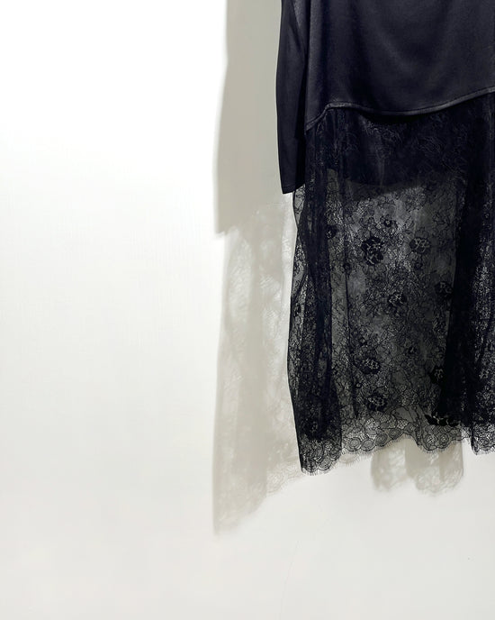 aalis TANCY lace panel camisole dress (Black)