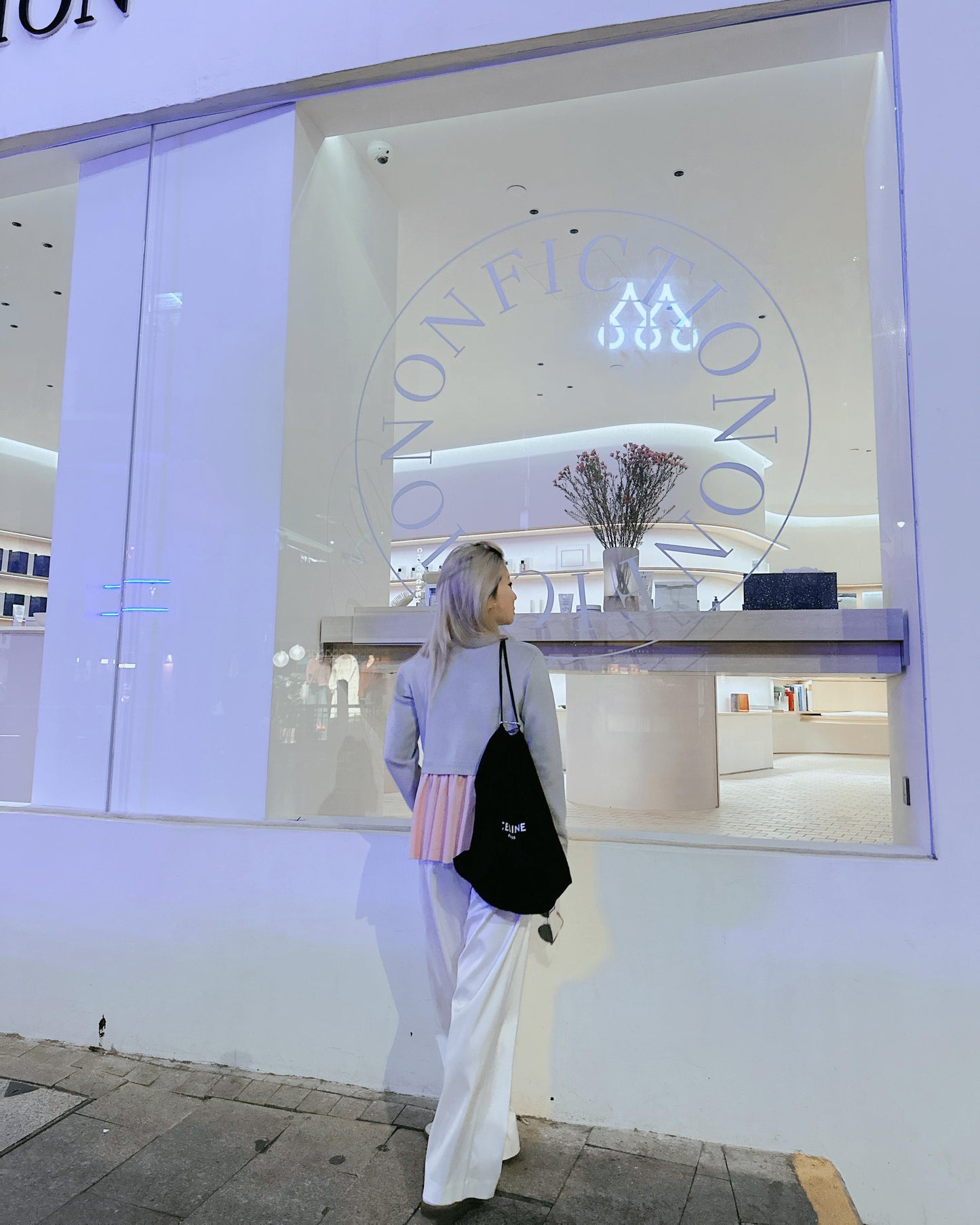 aalis CHARLEE velvet panel V neck cardigan (Heather Grey)