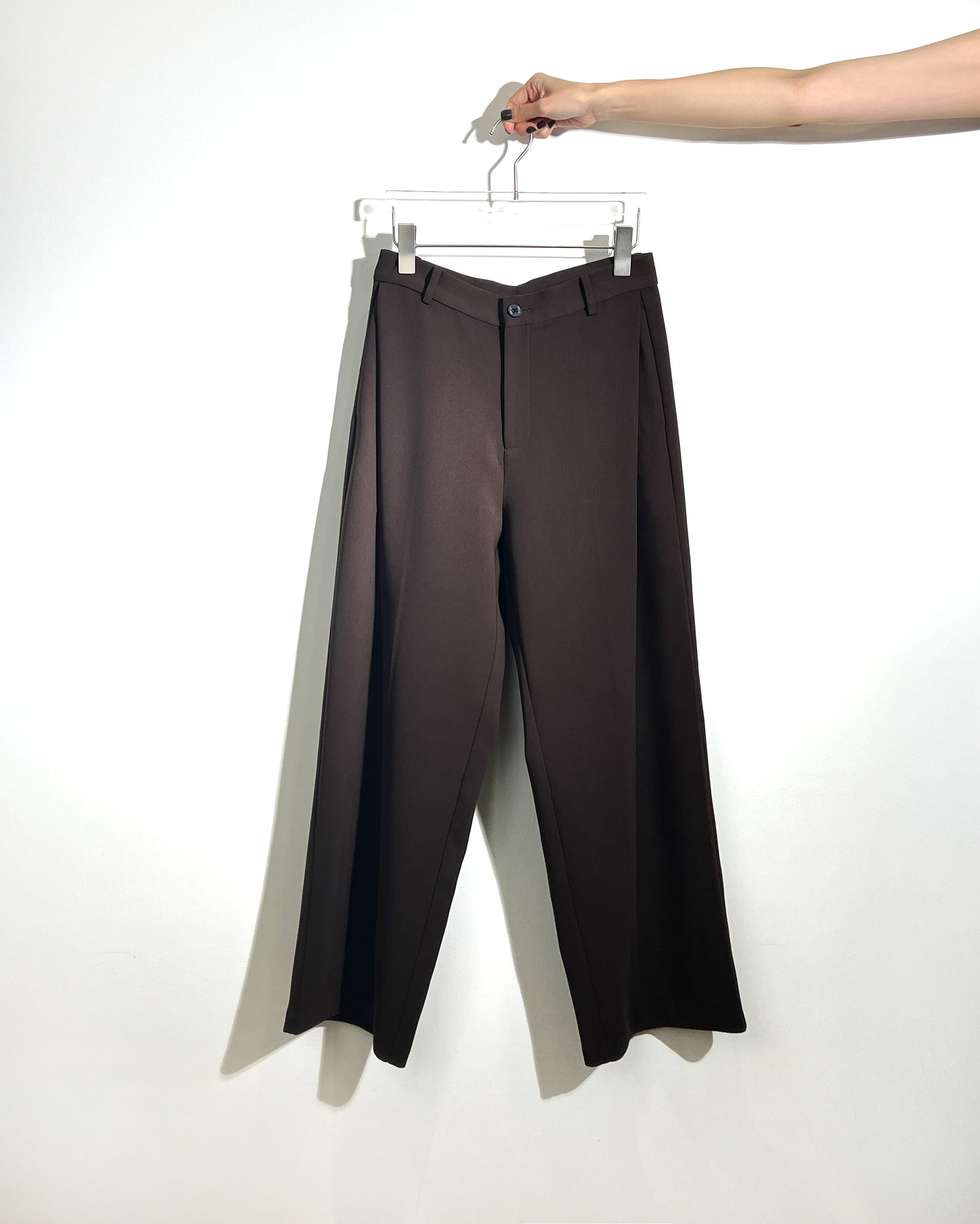 aalis KENN long pleated pants (Brown)