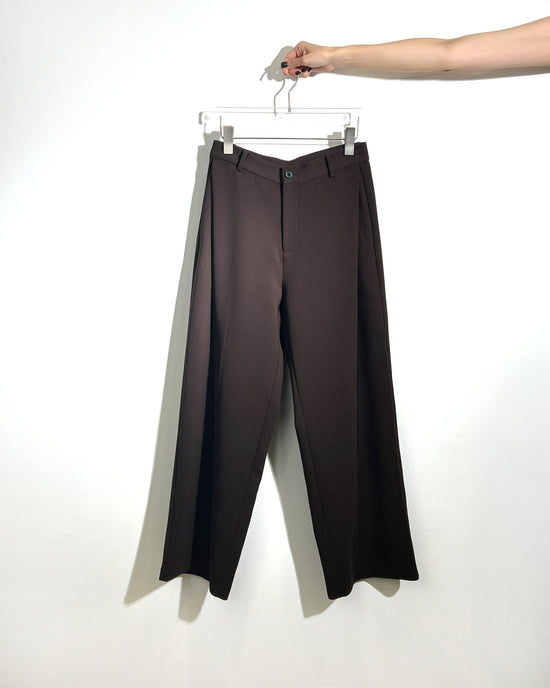 aalis KENN long pleated pants (Brown)