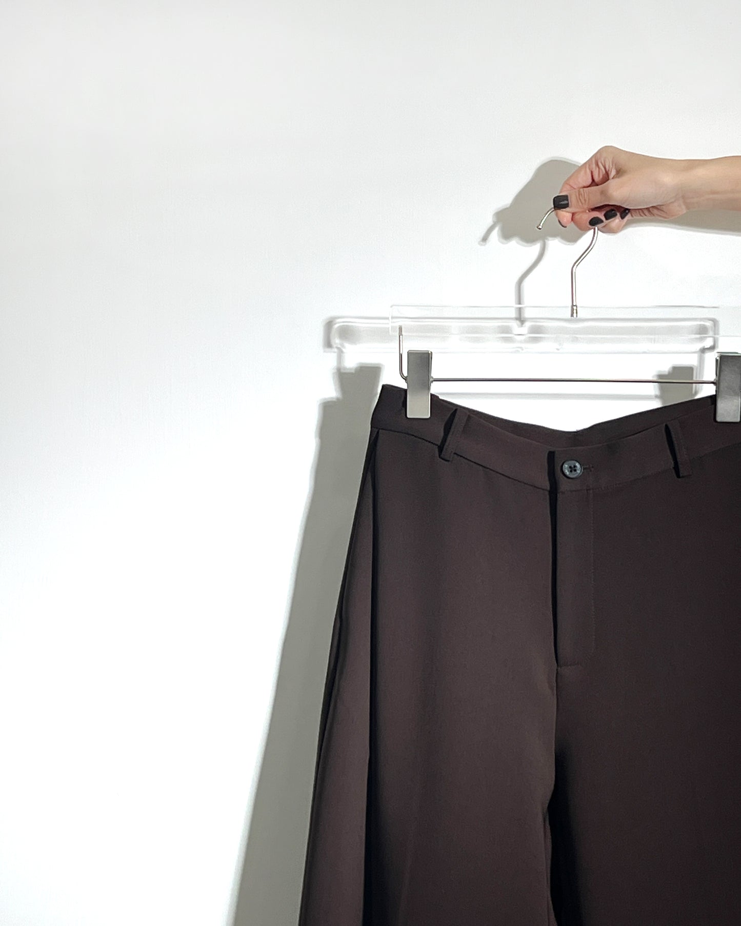 aalis KENN long pleated pants (Brown)