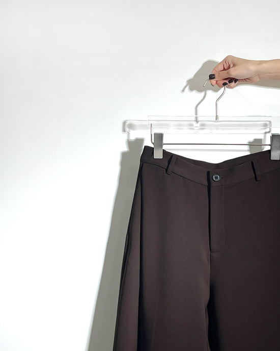 aalis KENN long pleated pants (Brown)