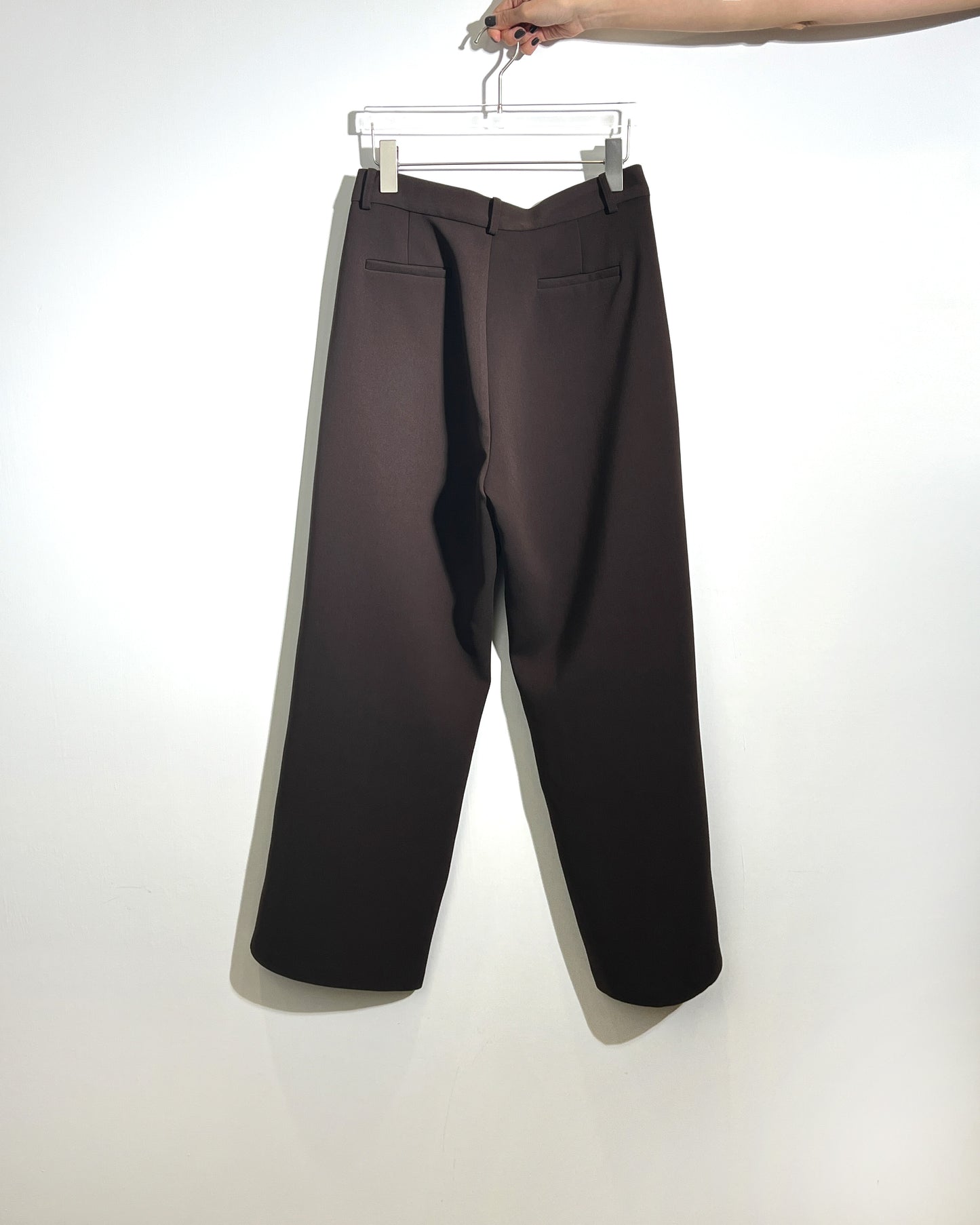 aalis KENN long pleated pants (Brown)