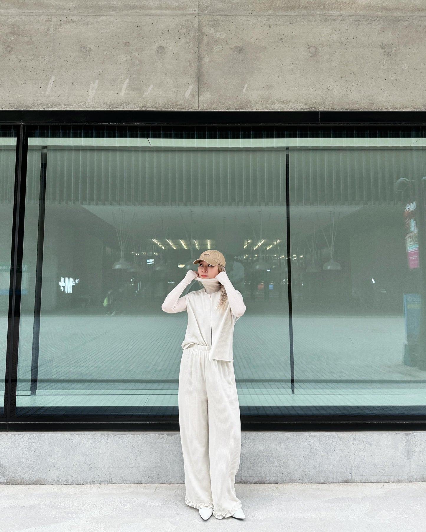 aalis KIMBER KNIT two way vest (White)