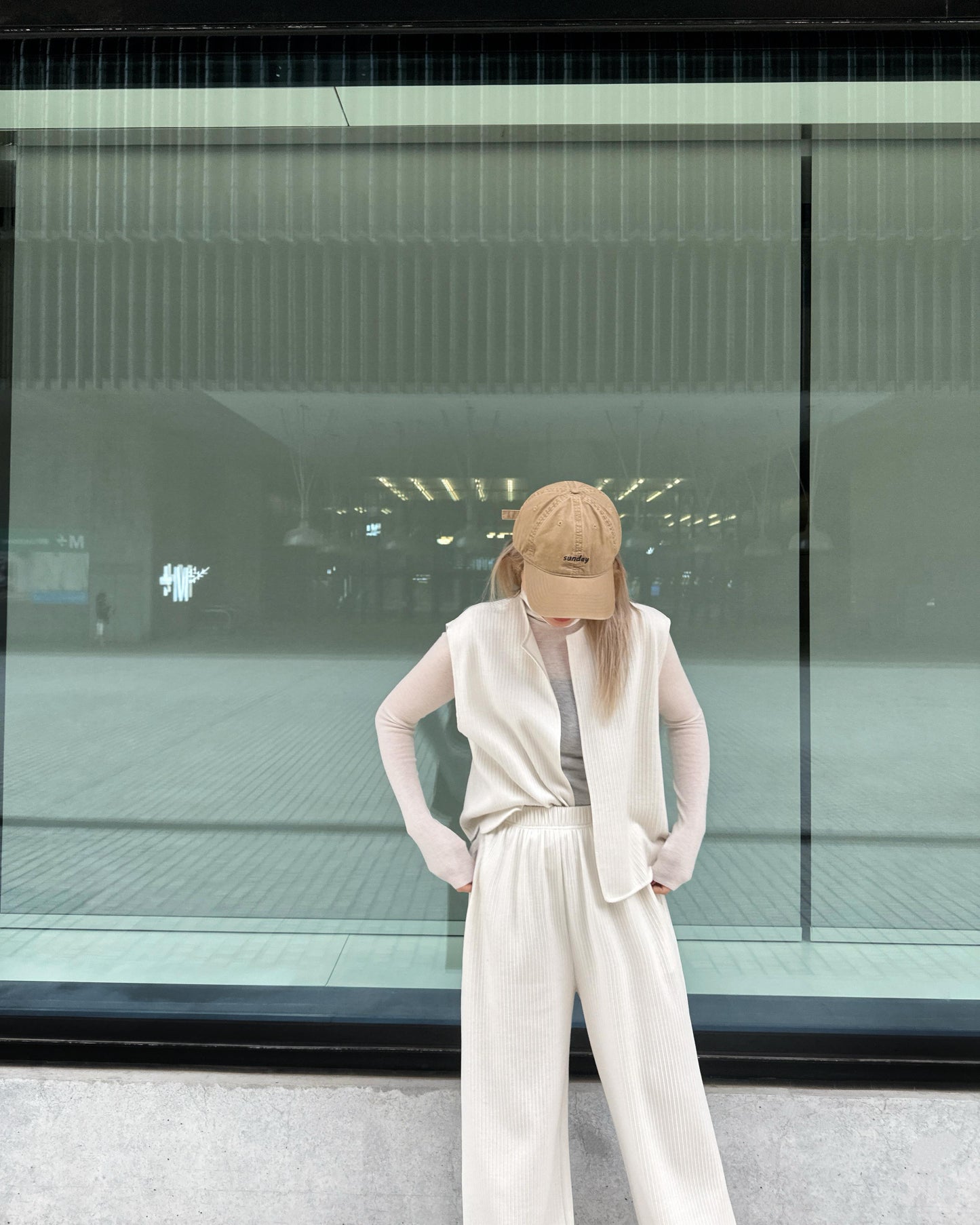 aalis KIMBER KNIT two way vest (White)