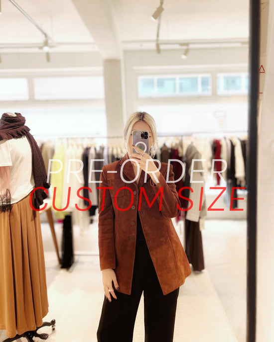 (Pre-order) aalis OXFORD FW25 leather jacket (Camel) (Custom size)