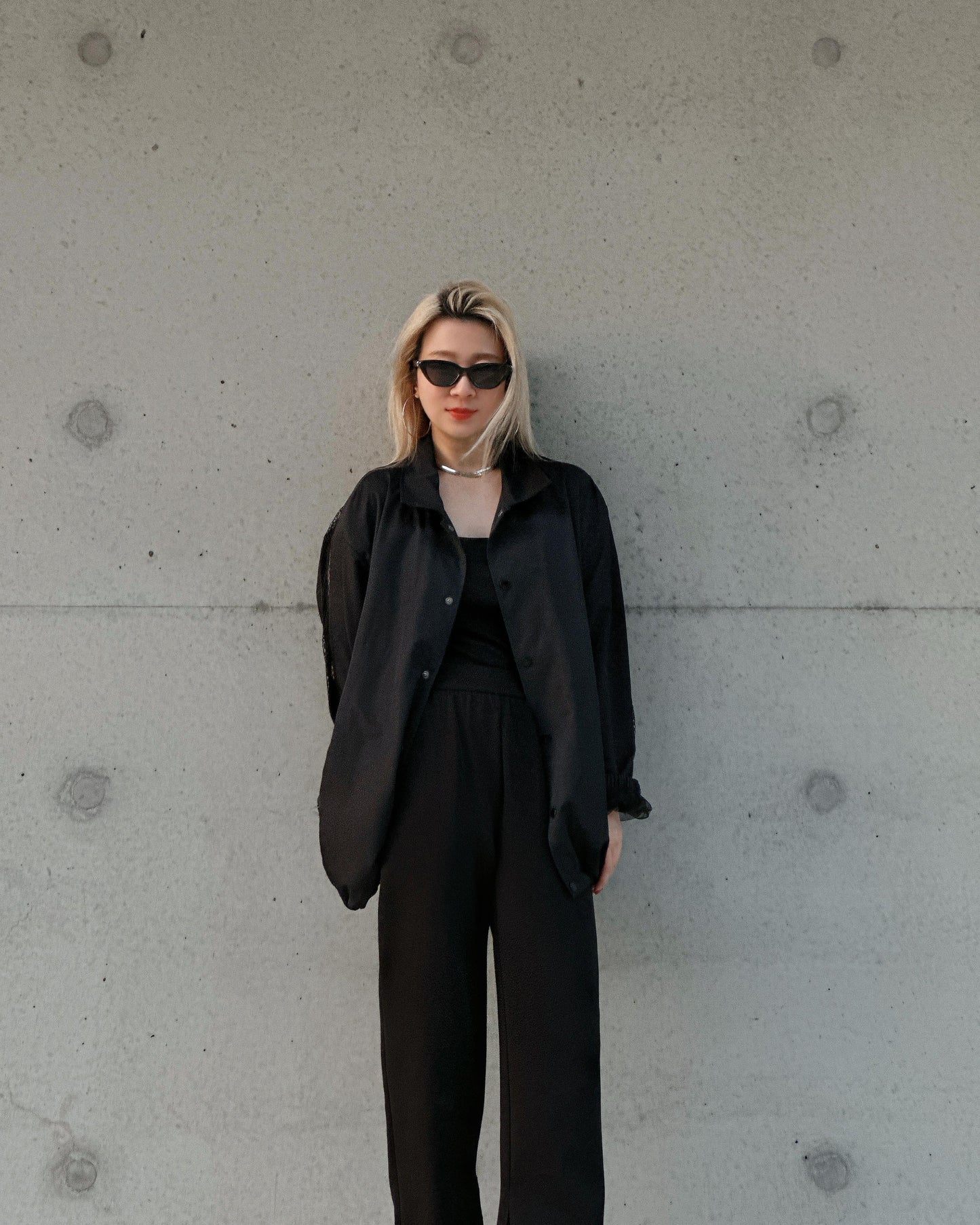 aalis XYLER mesh panel windbreaker (Black)