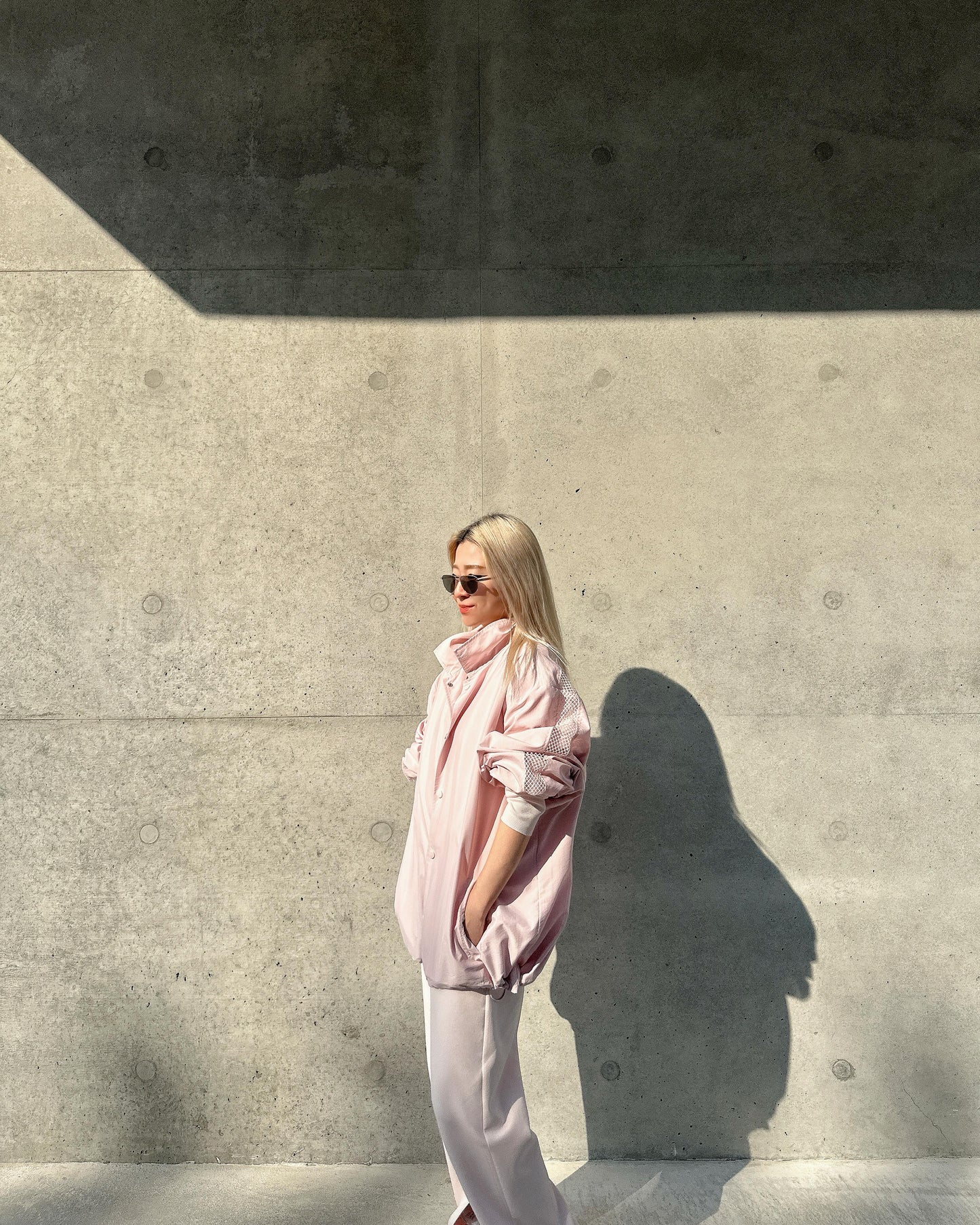 (Pre-order) aalis XYLER mesh panel windbreaker (Lt Pink)