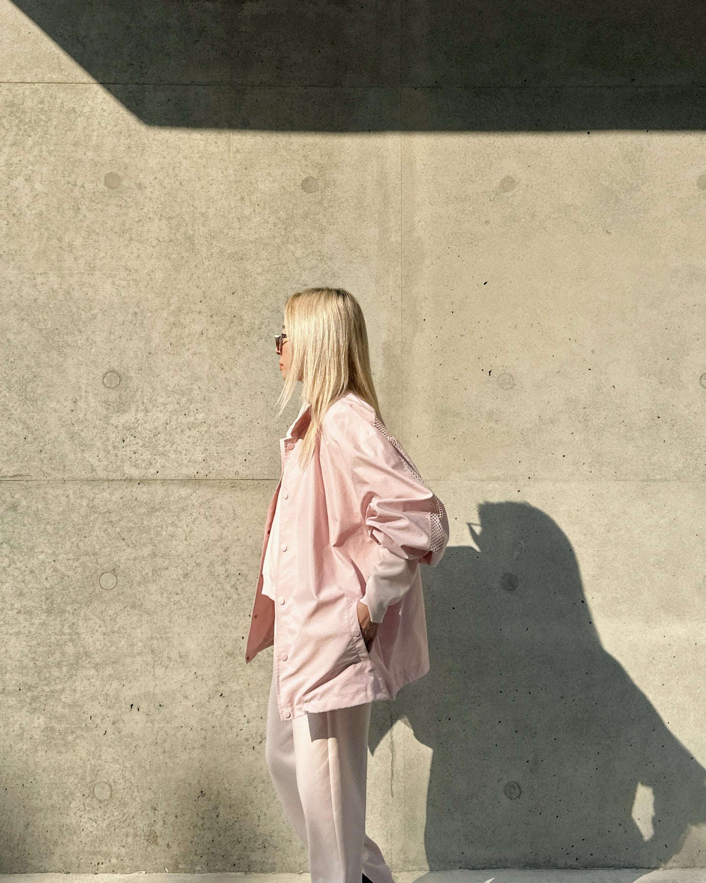 (Pre-order) aalis XYLER mesh panel windbreaker (Lt Pink)