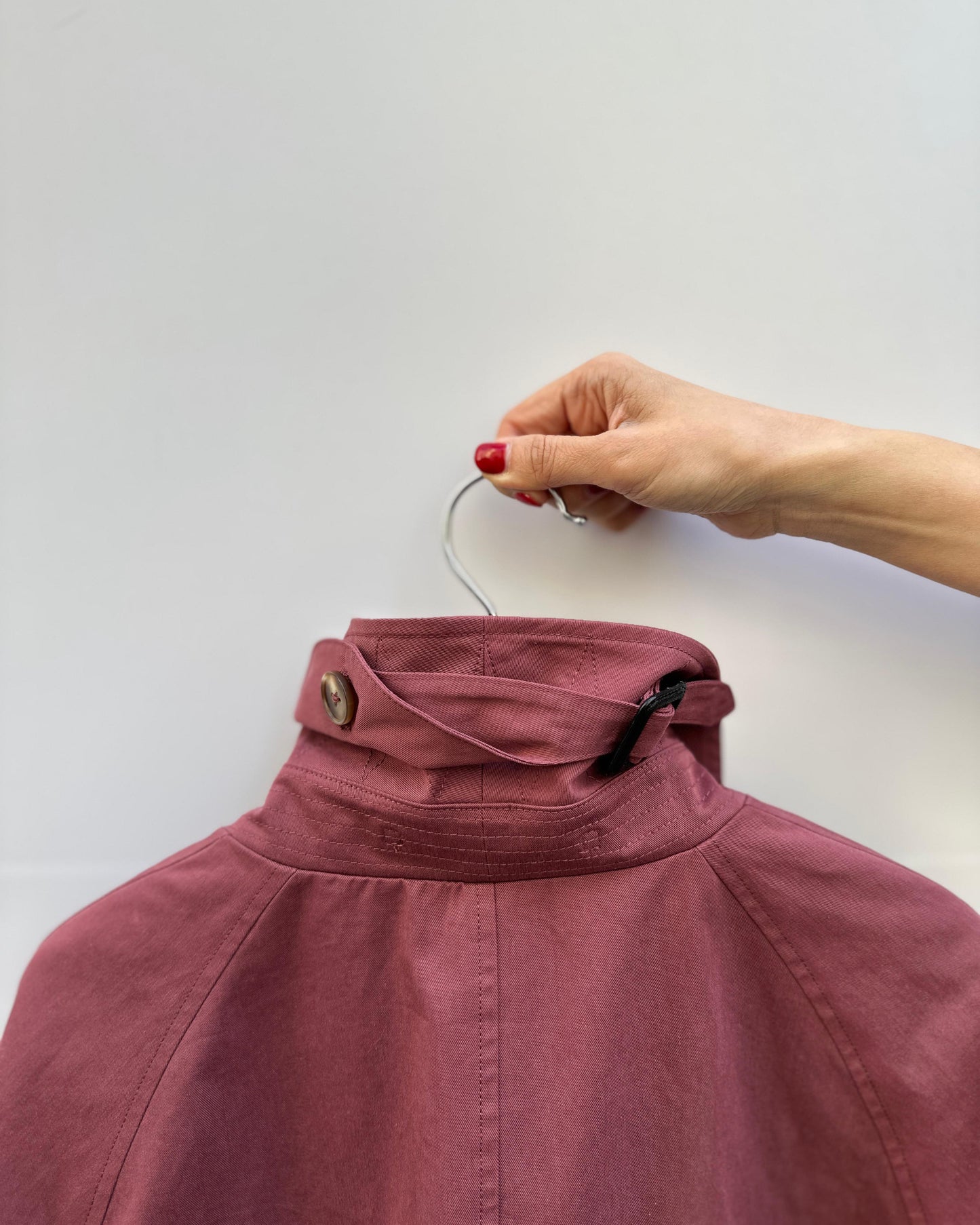 aalis MAIZE raglan sleeves mid length trench coat (Mauve)