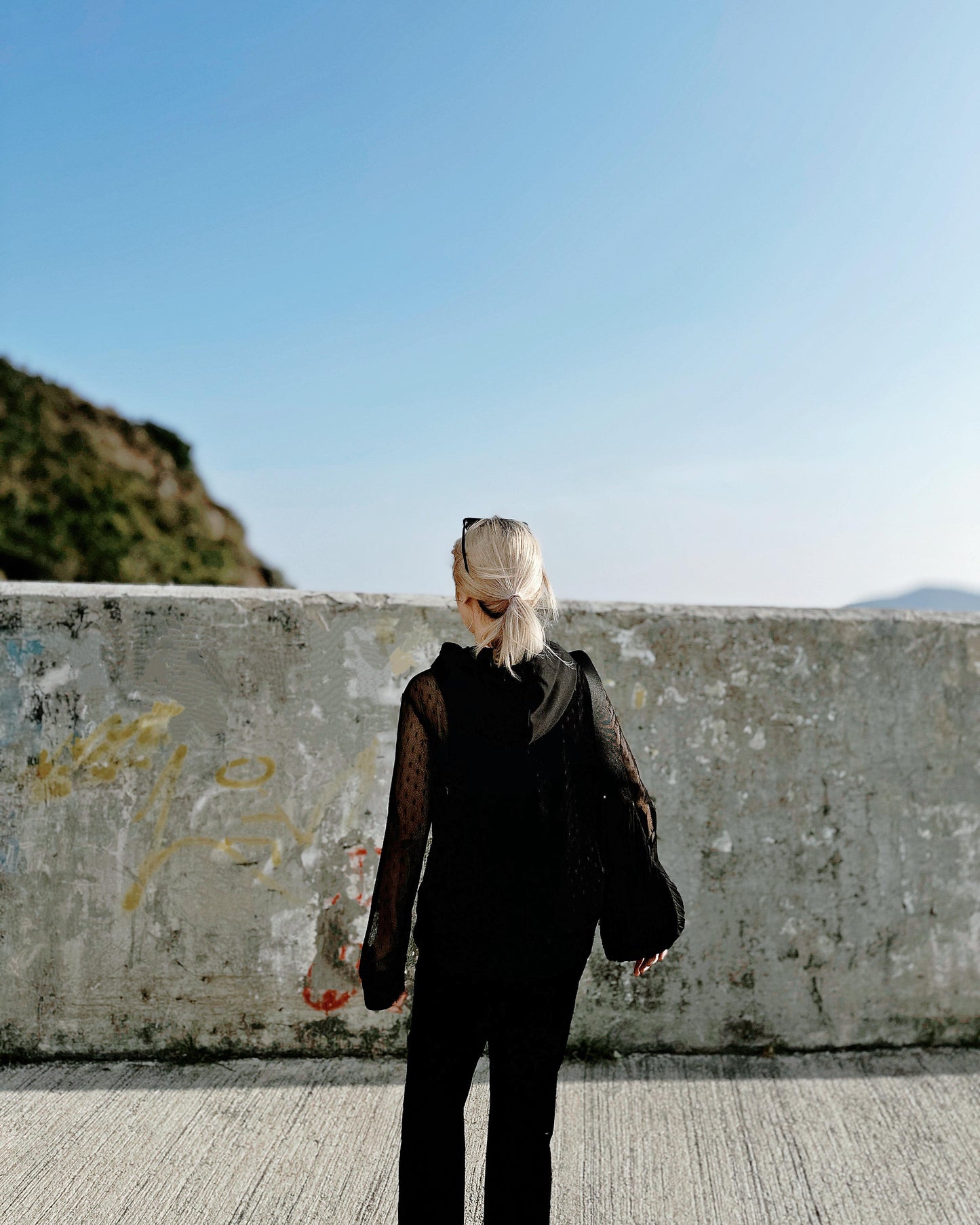 aalis YOSHE mesh hoodie (Black)