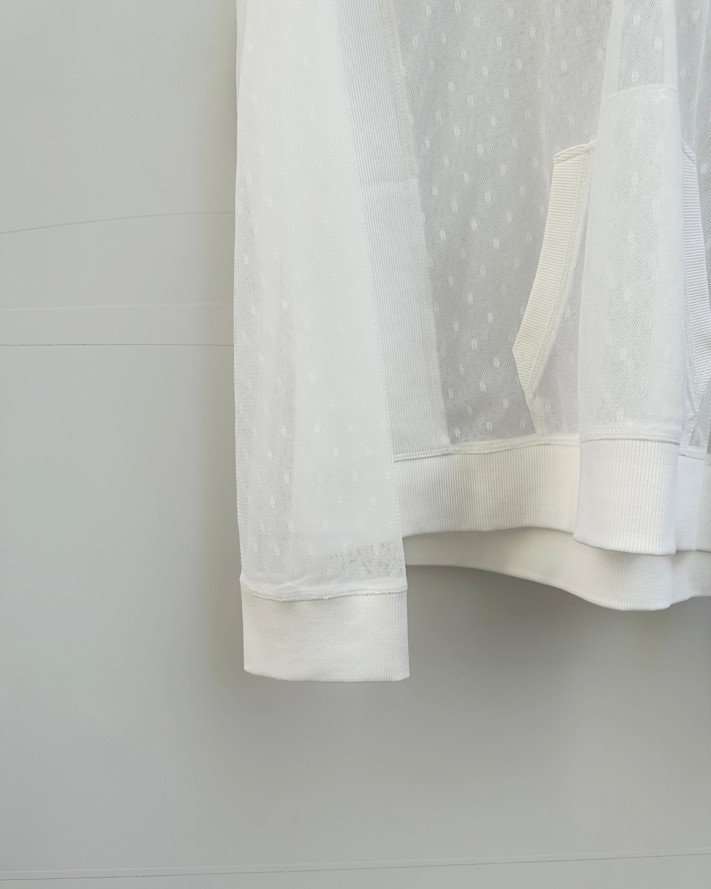 aalis YOSHE mesh hoodie (White)