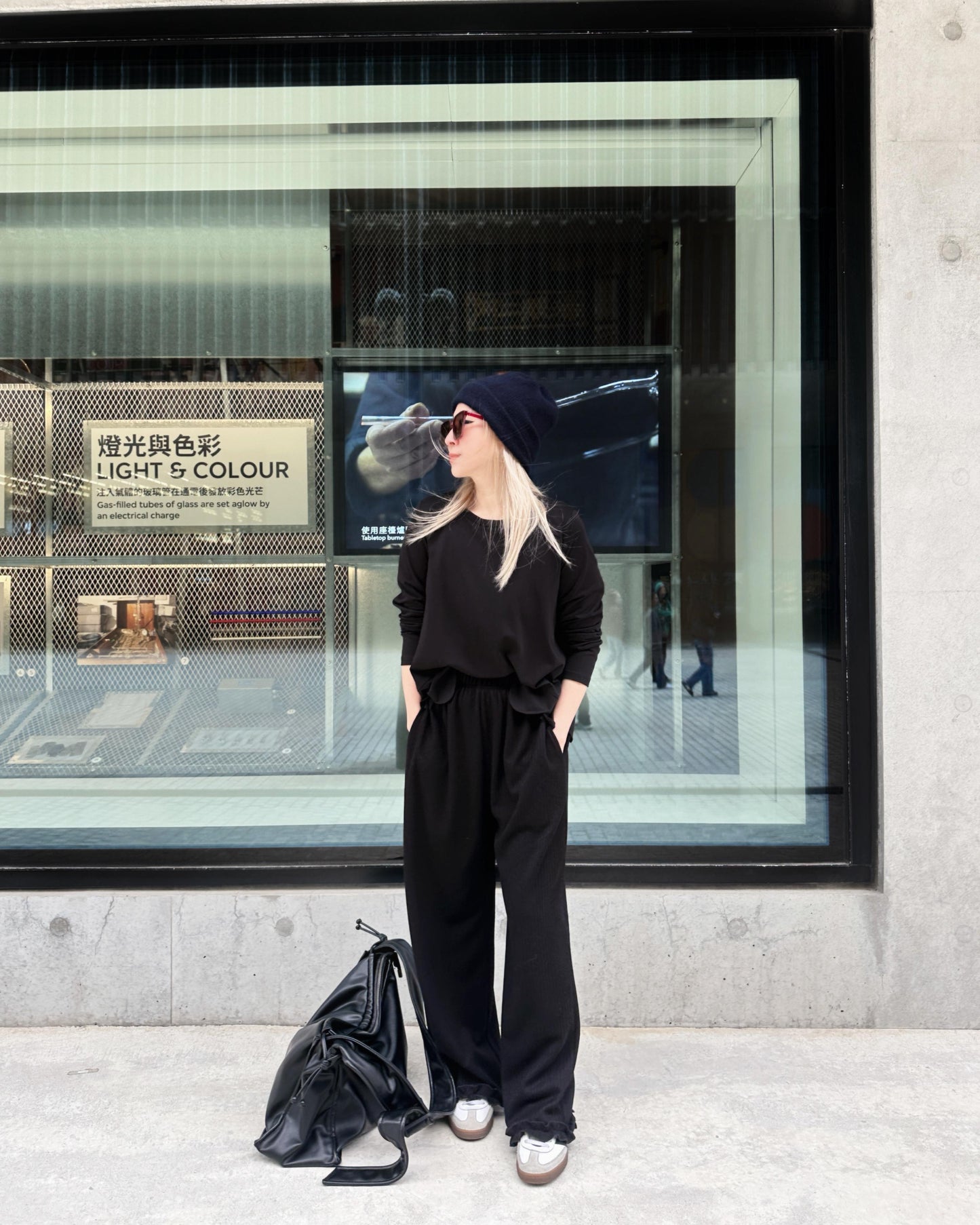 aalis ASA LS SS26 scallop hem mesh detail top (Black)