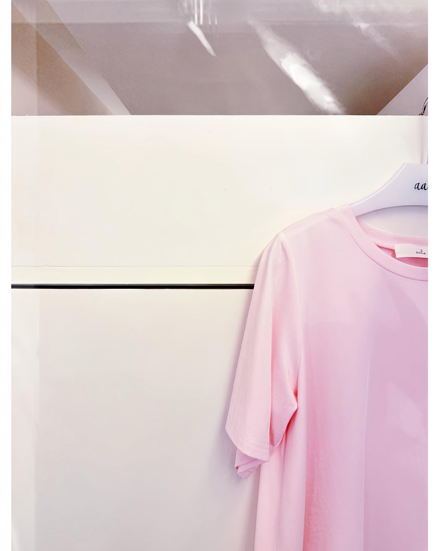 aalis ASA SS26 scallop hem mesh detail top (Pink)