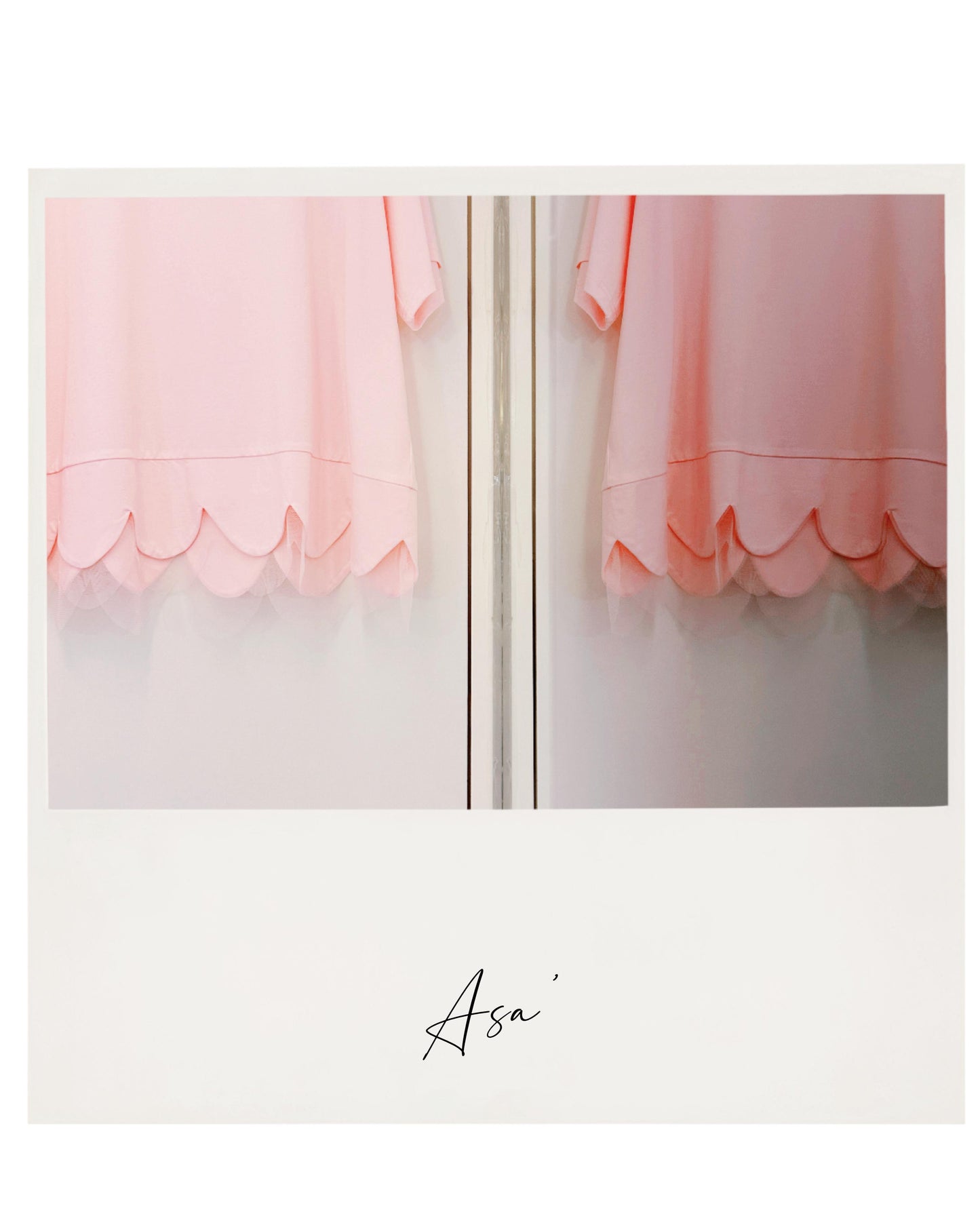 aalis ASA SS26 scallop hem mesh detail top (Pink)