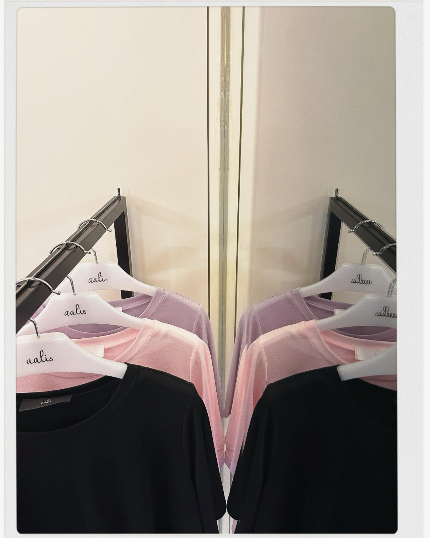 aalis ASA SS26 scallop hem mesh detail top (Dusty Lilac)