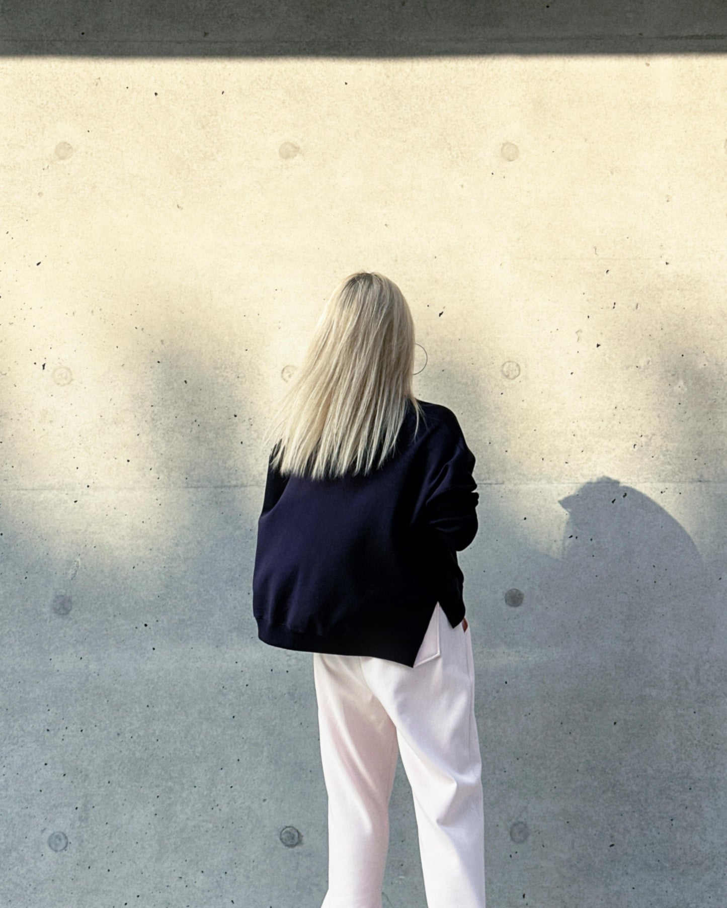 aalis NATASA ribbed sleeves sweater (Dark Blue)