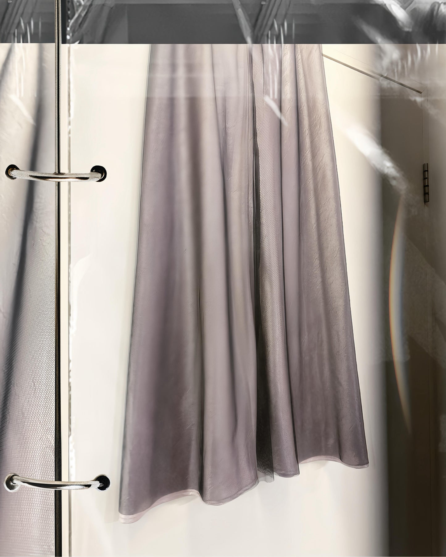 aalis LAINE MESH A-line skirt (Black Pink)
