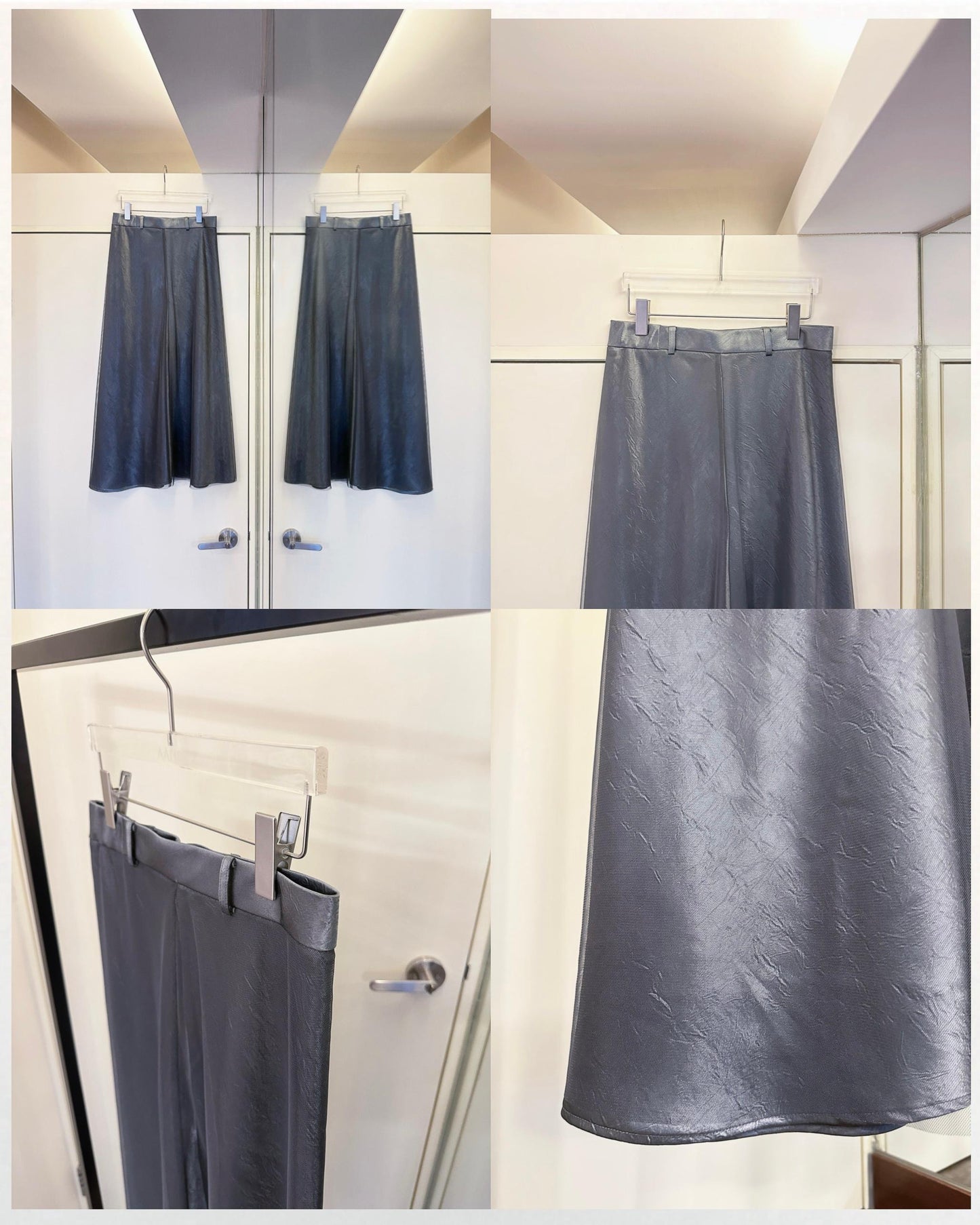 aalis LAINE MESH A-line skirt (Charcoal)