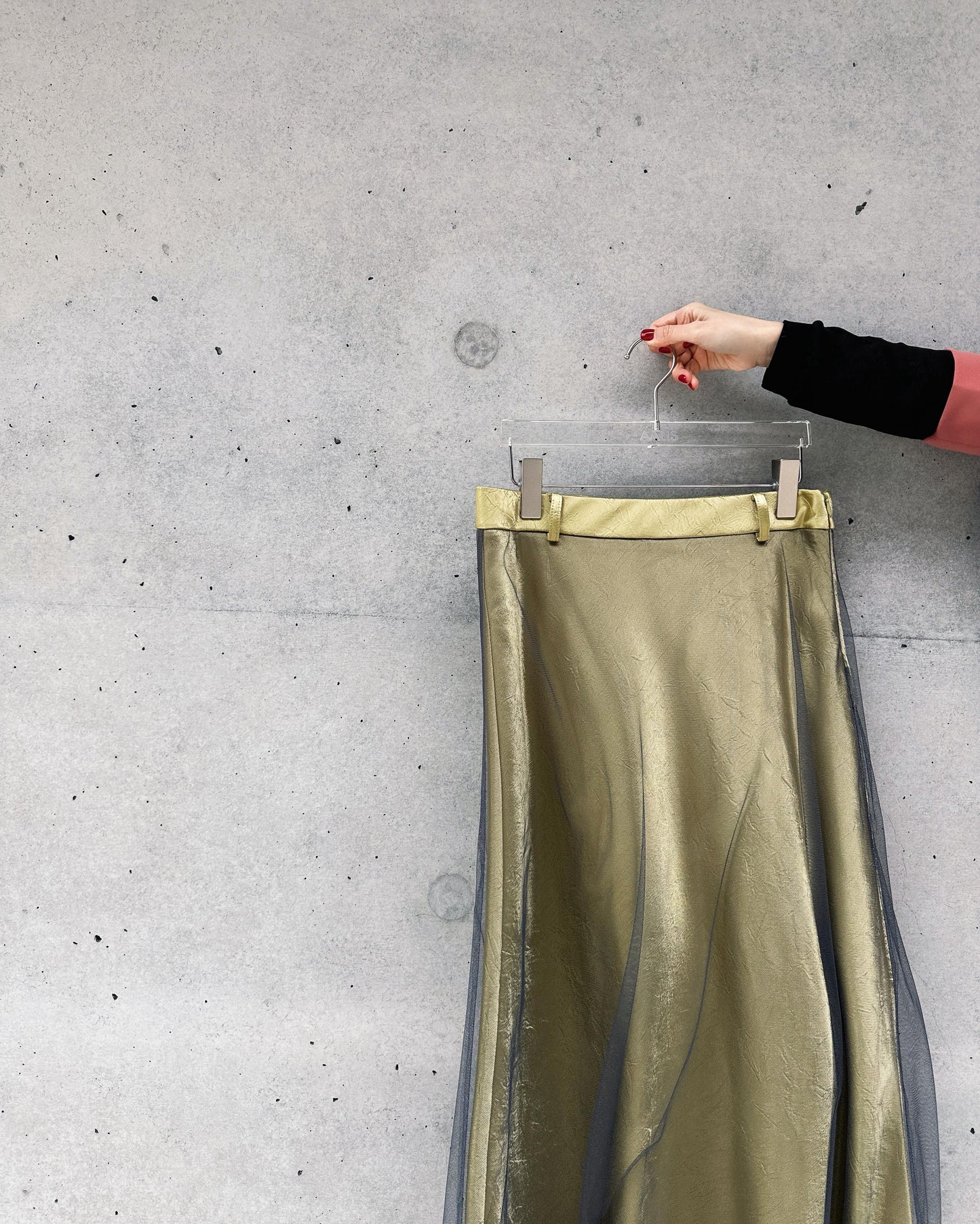 aalis LAINE MESH A-line skirt (Olive)