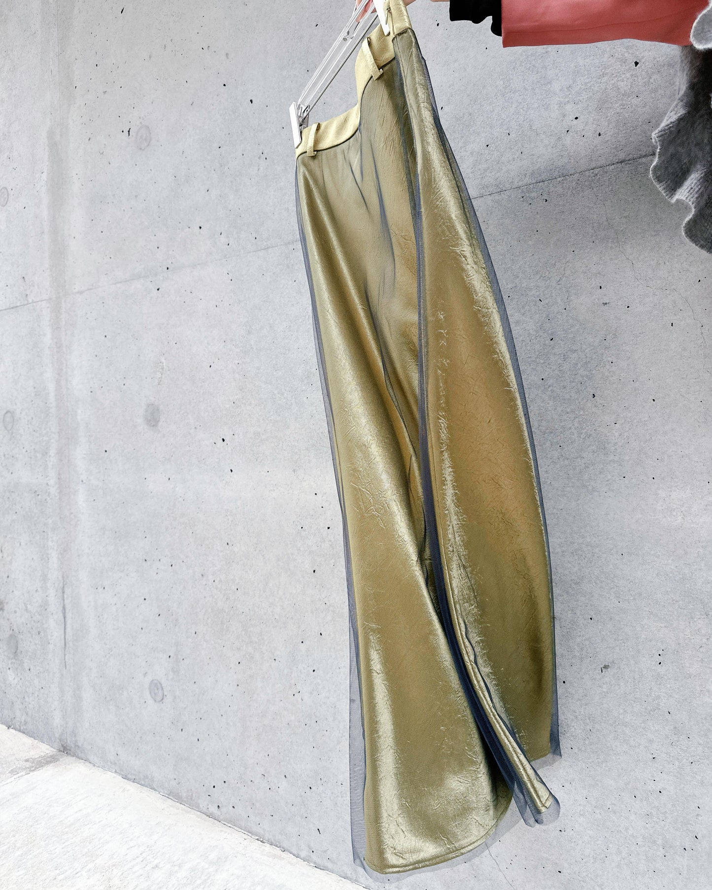 aalis LAINE MESH A-line skirt (Olive)