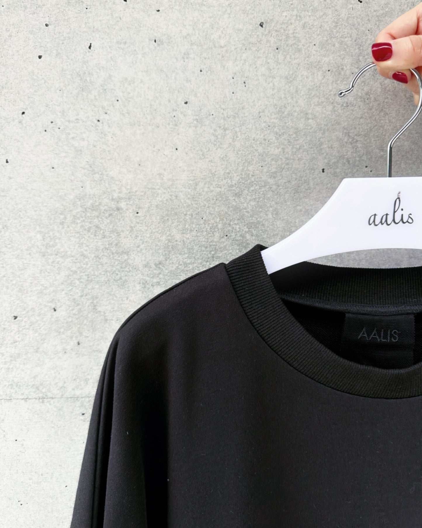 aalis ASENKA sleeves mesh ruching (Black)