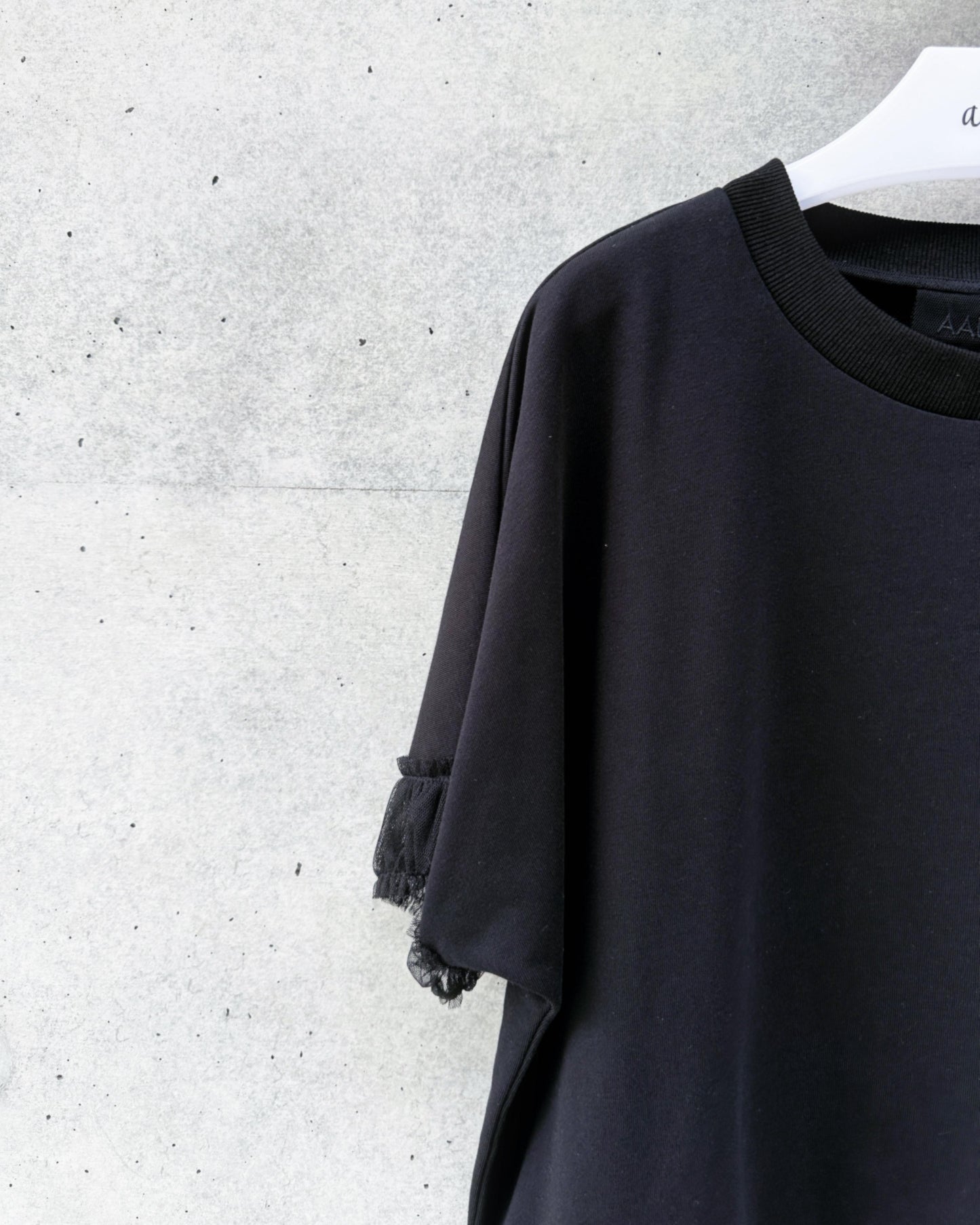 aalis ASENKA sleeves mesh ruching (Black)