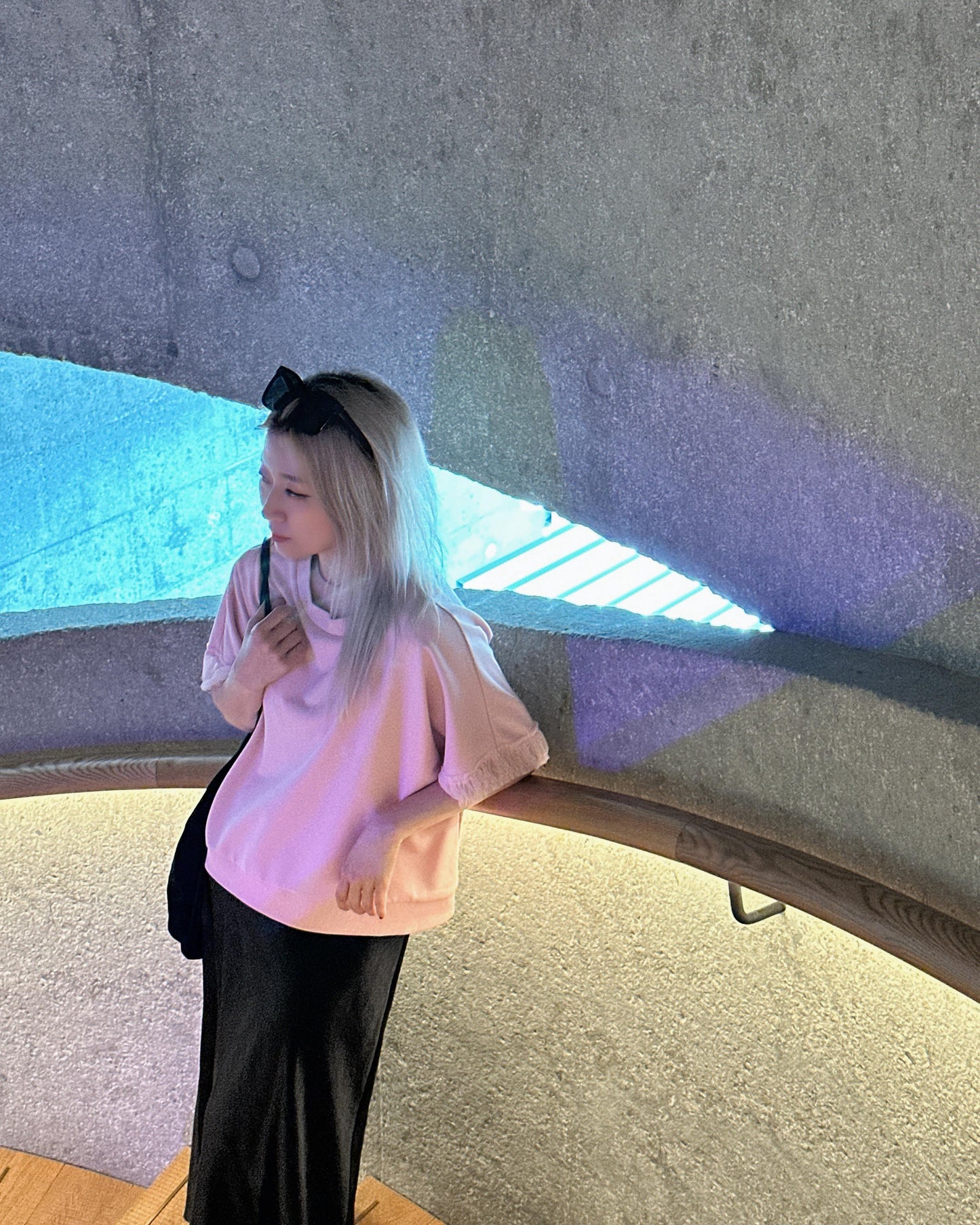 aalis ASENKA sleeves mesh ruching (Lt Pink)