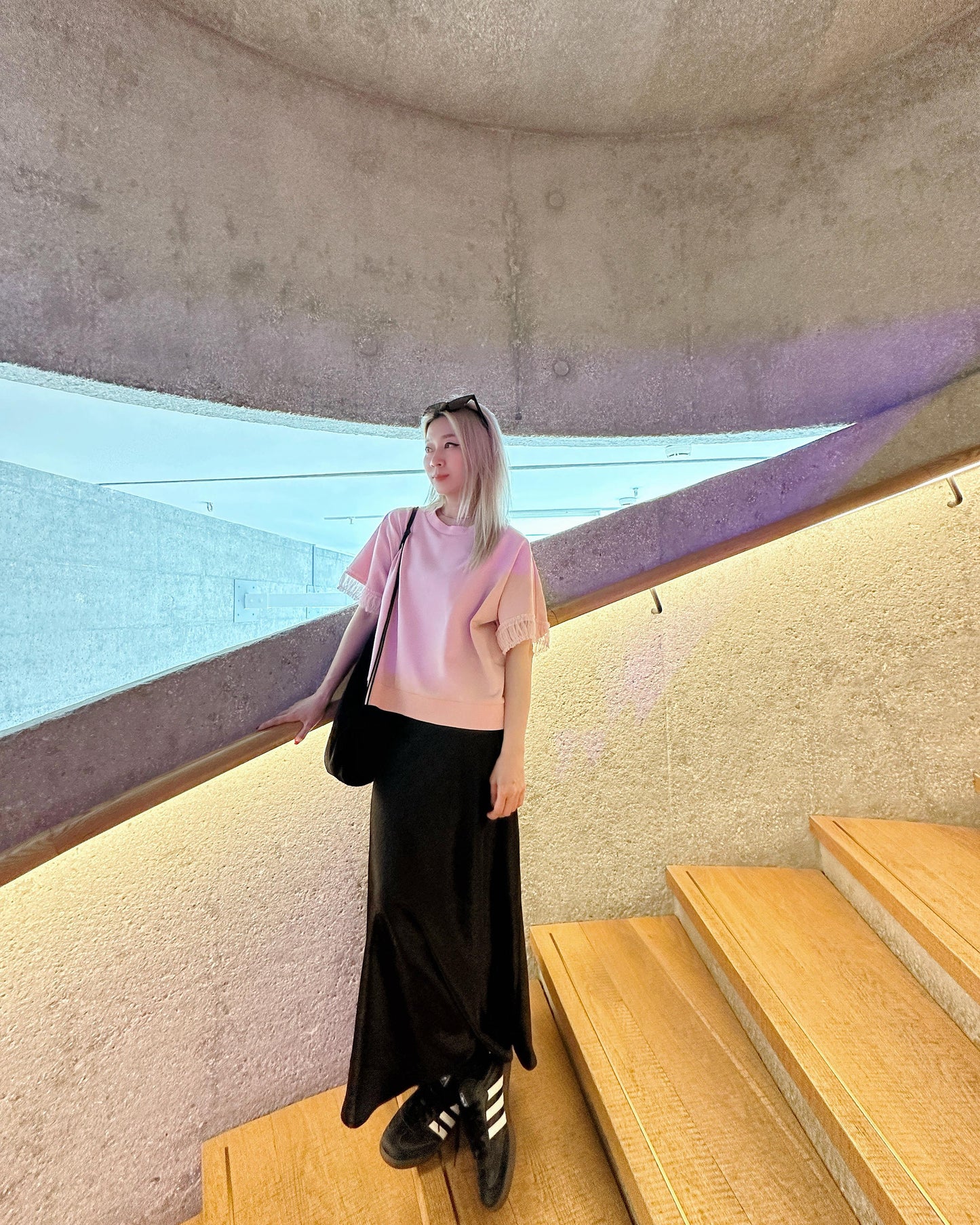 aalis ASENKA sleeves mesh ruching (Lt Pink)