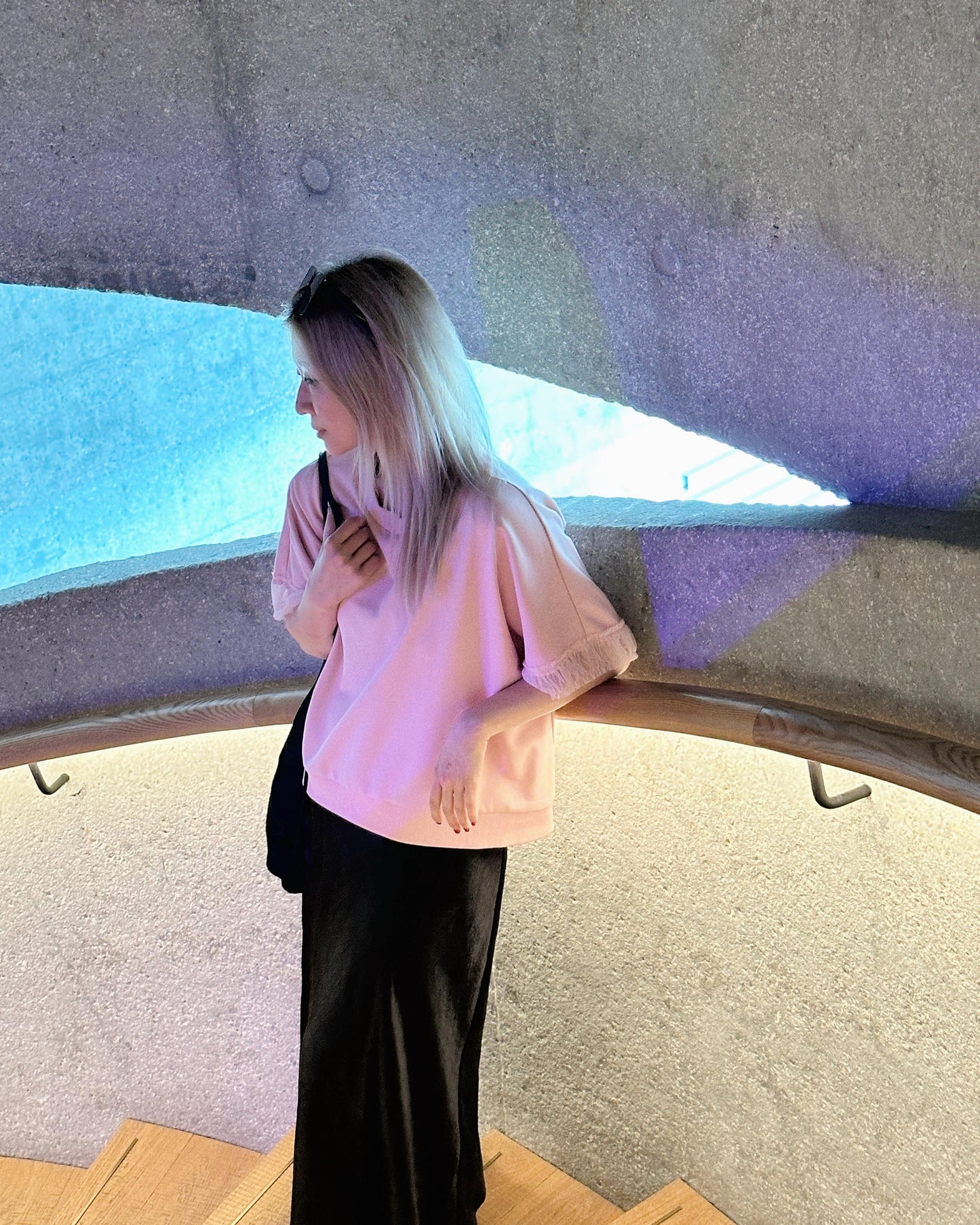 aalis ASENKA sleeves mesh ruching (Lt Pink)