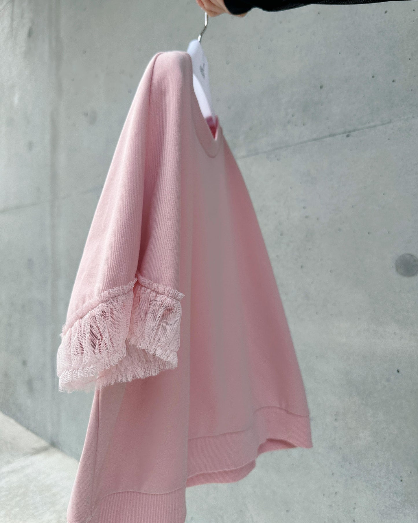 aalis ASENKA sleeves mesh ruching (Lt Pink)