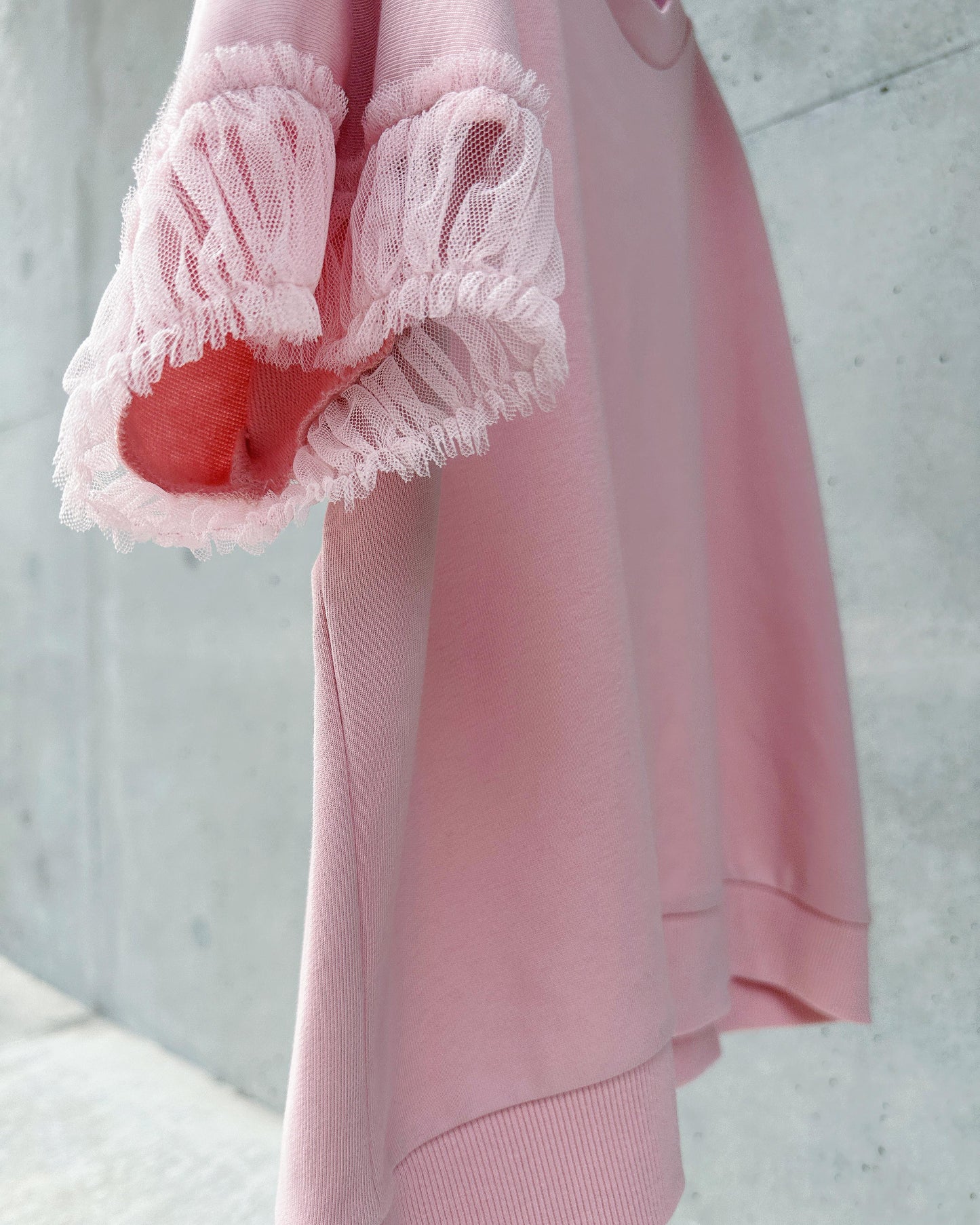 aalis ASENKA sleeves mesh ruching (Lt Pink)