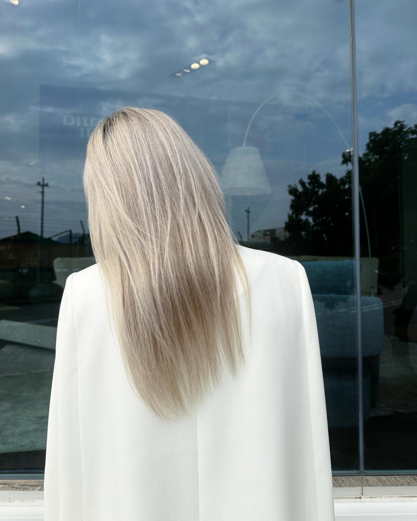 aalis CELLA cape sleeves blazer (White)