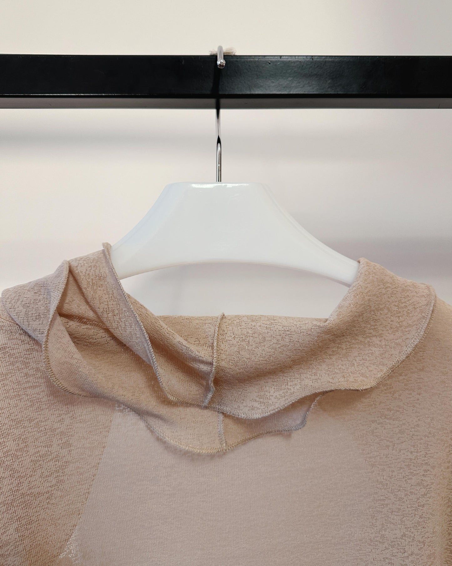 (Pre-order) aalis RINON cascade ruffle front long cardigan (Lt Beige)
