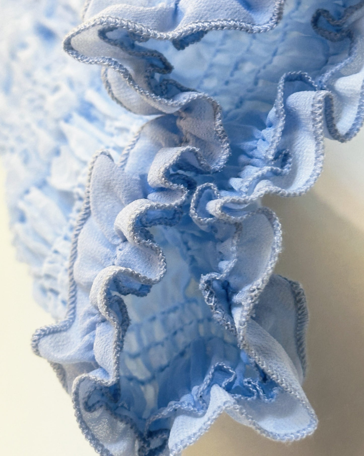 aalis SAIGE chiffon ruching cardigan (Blue)