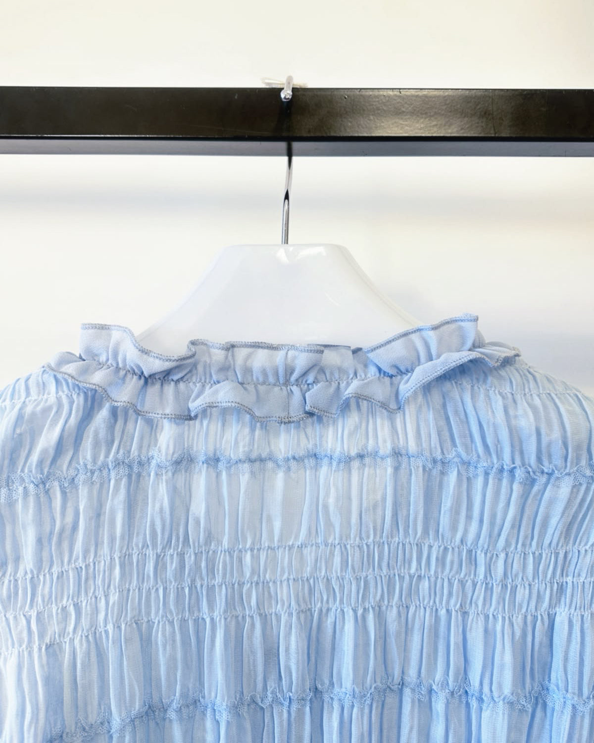 aalis SAIGE chiffon ruching cardigan (Blue)