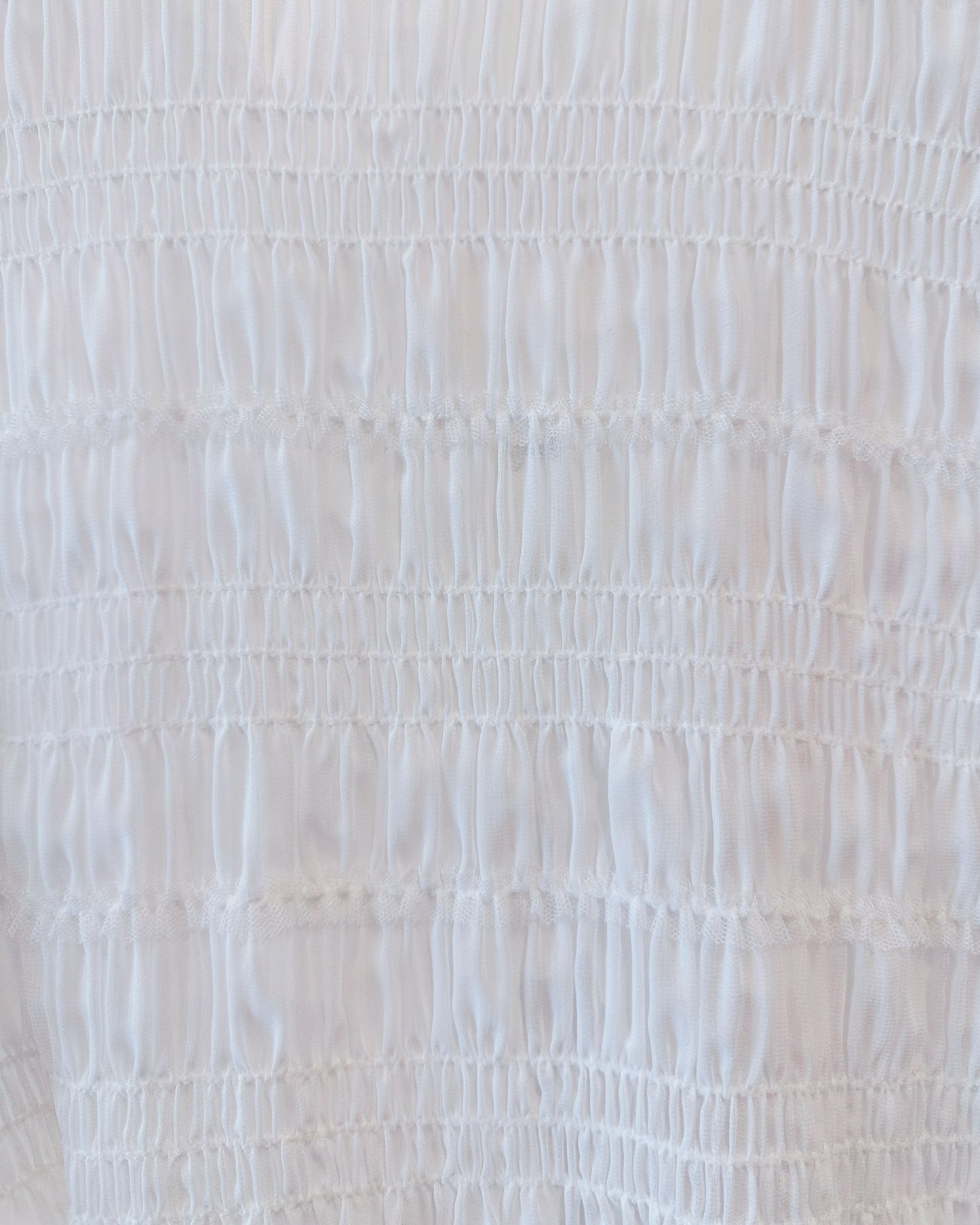 aalis SAIGE chiffon ruching cardigan (White)