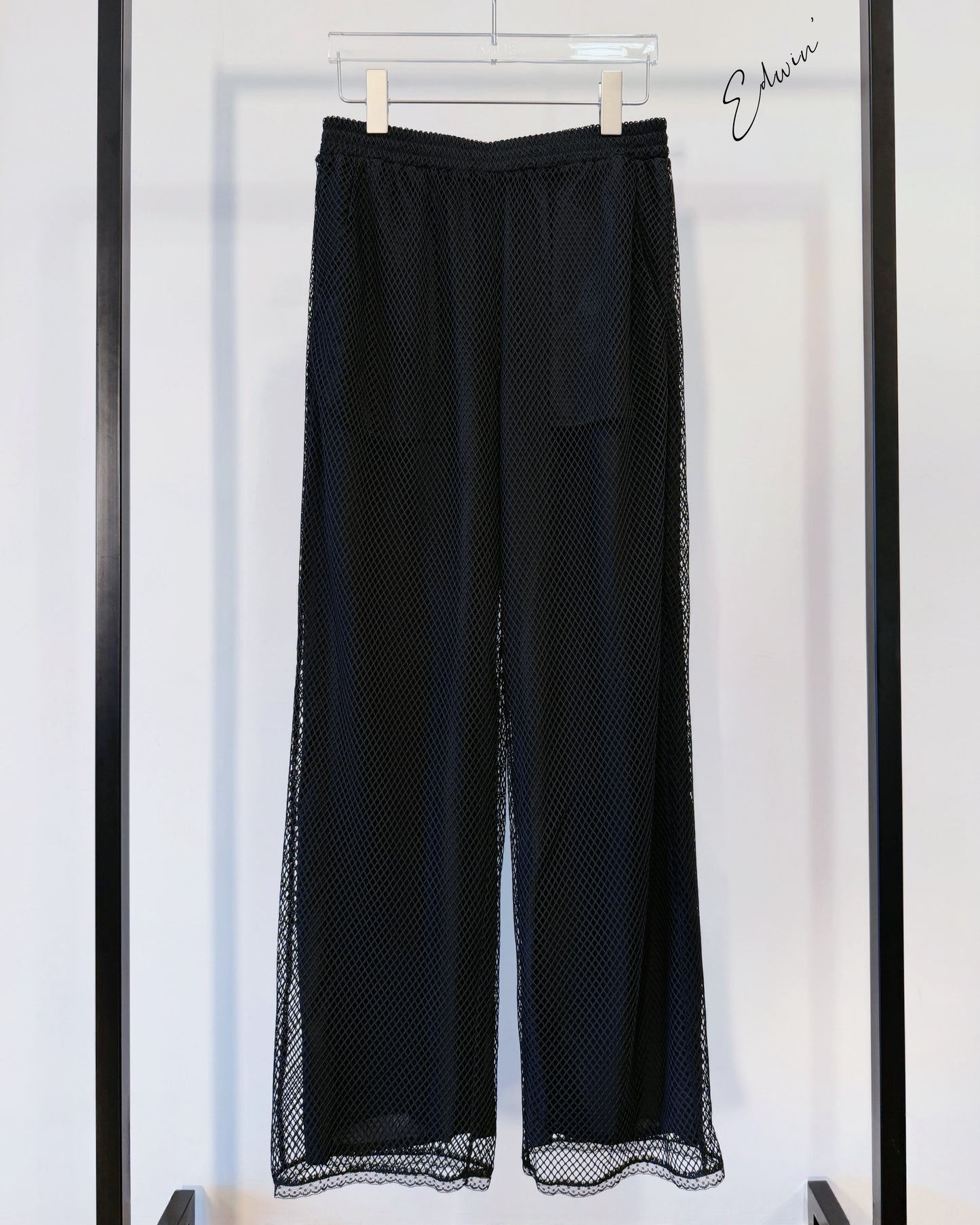 aalis EDWIN netting layer pants (Black)