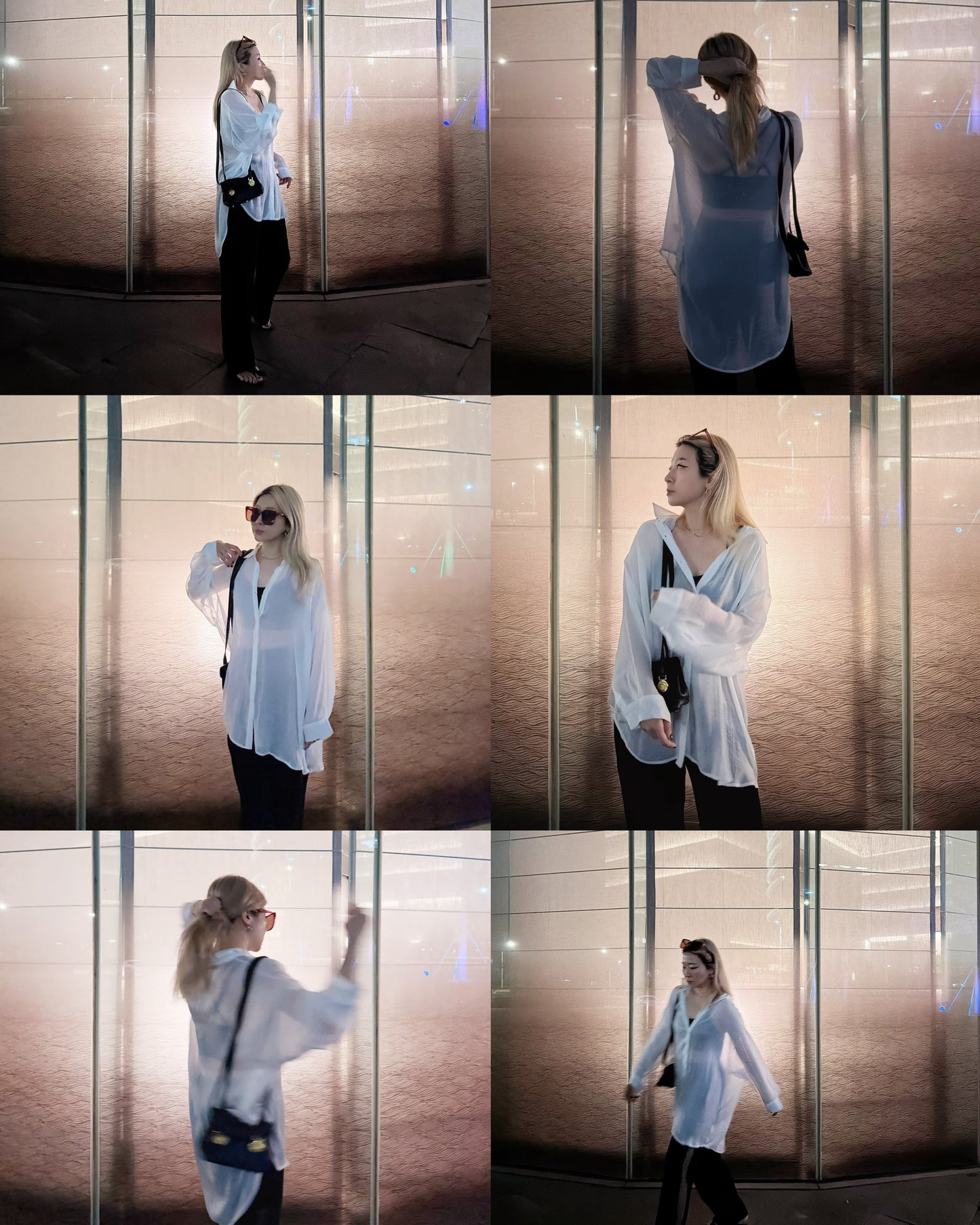 aalis OSIRIA flowy semi sheer shirt (White)