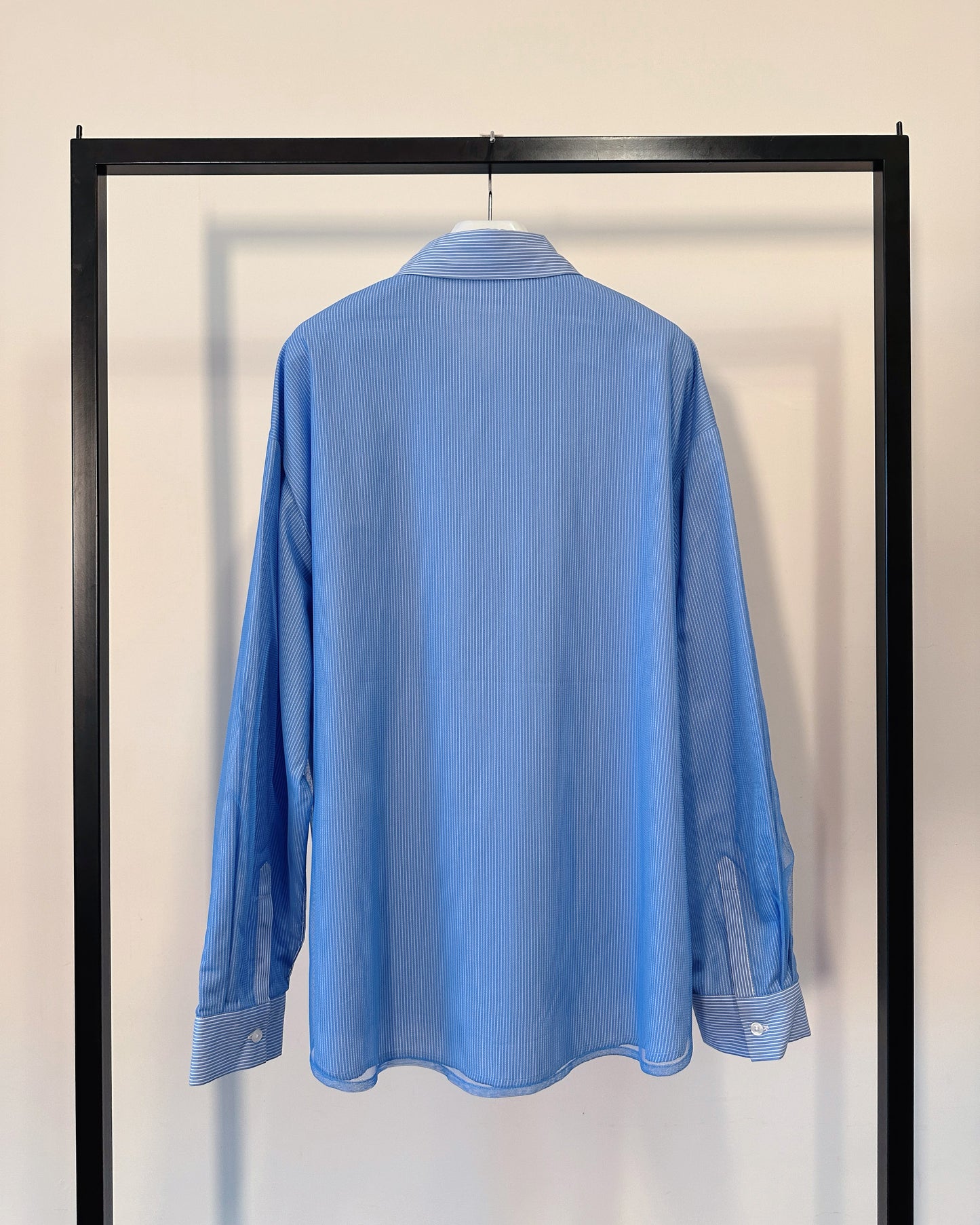 aalis BAYLA mesh overlay shirt (Light Blue)