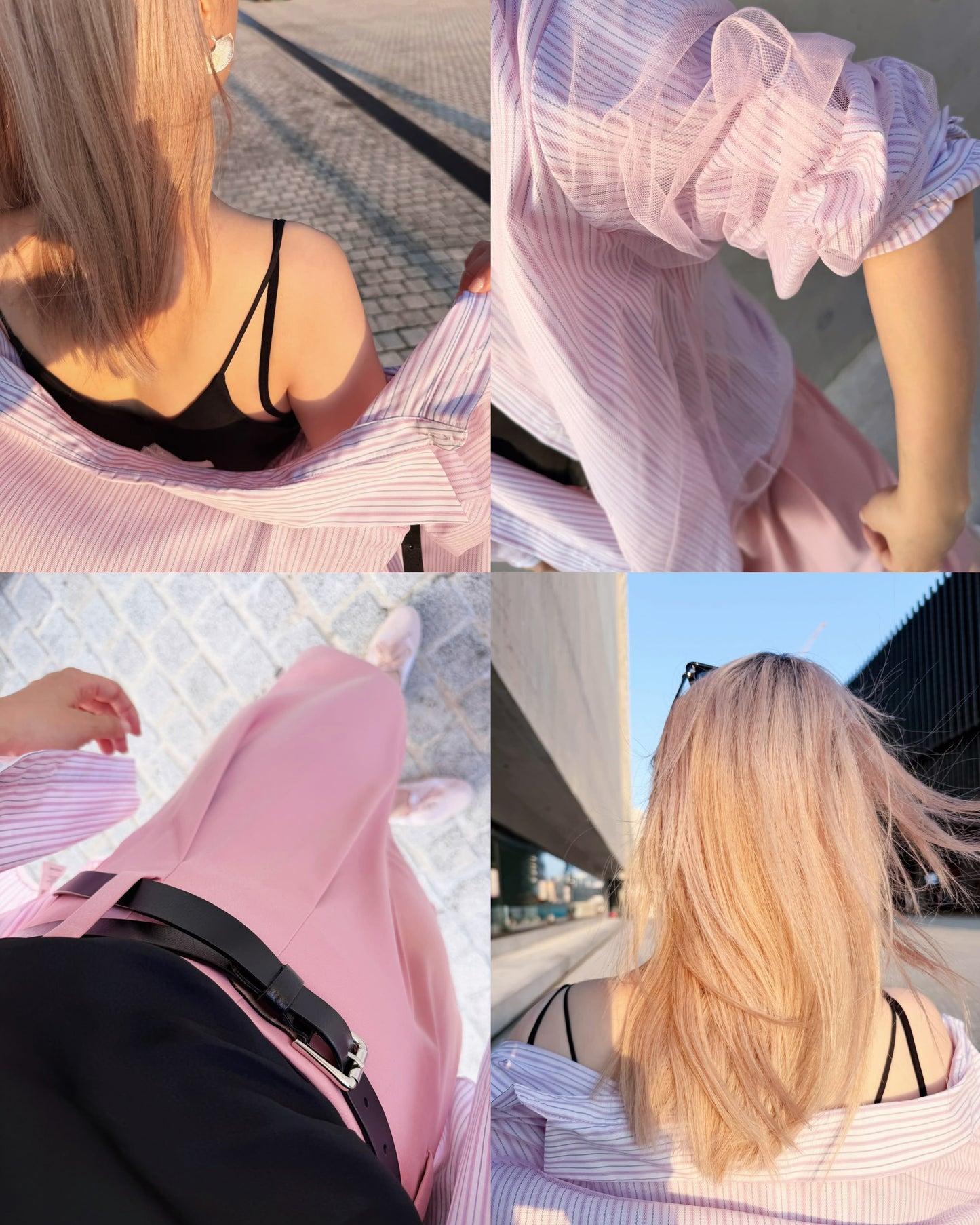 (Pre-order) aalis BAYLA FW26 mesh overlay shirt (Pink)