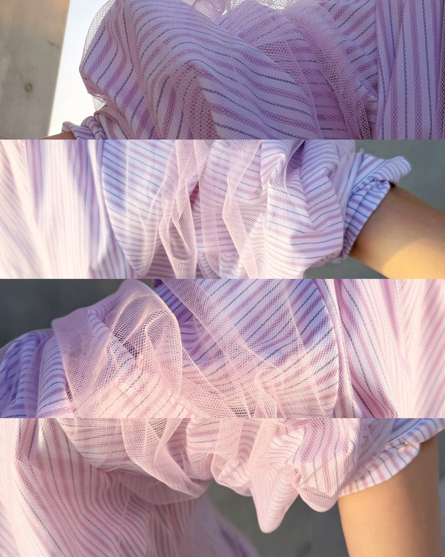 (Pre-order) aalis BAYLA FW26 mesh overlay shirt (Pink)