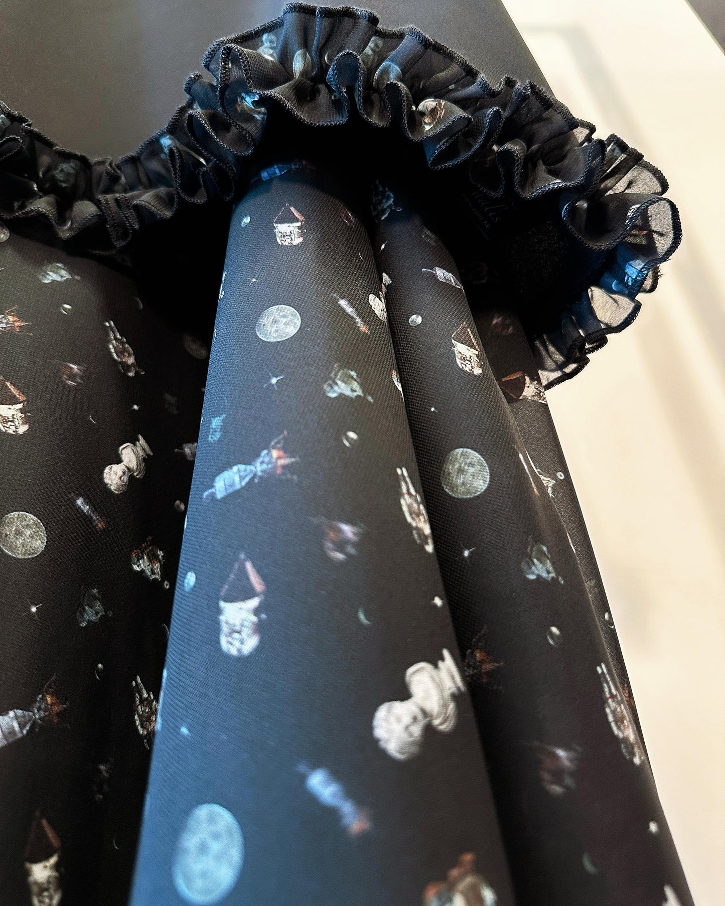 aalis GOLDIE chiffon maxi skirt (Black Print)