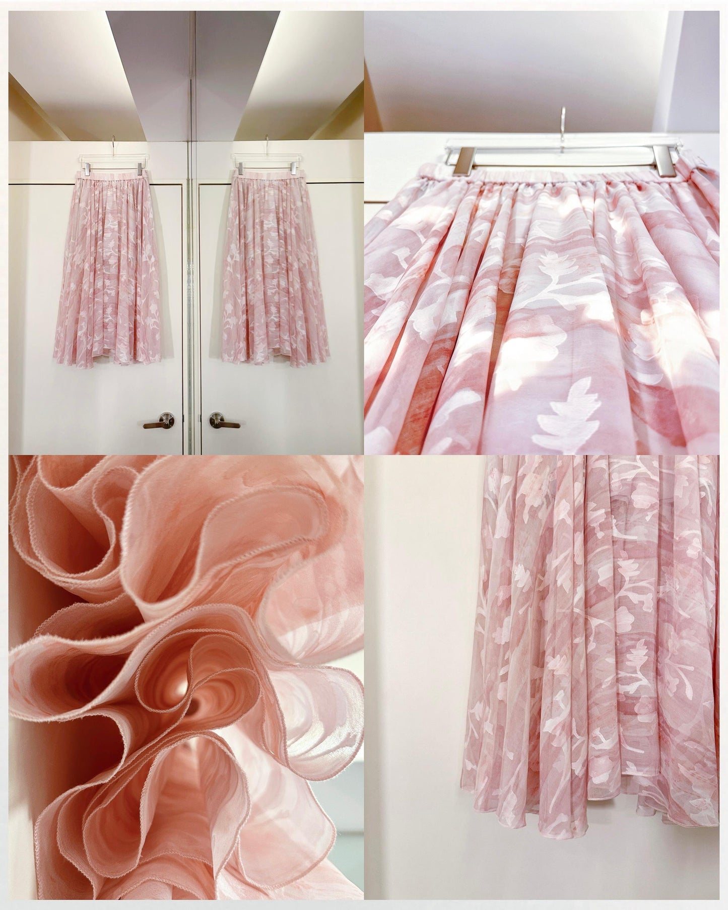 aalis HOLLIS chiffon skirt (Pink Mix)