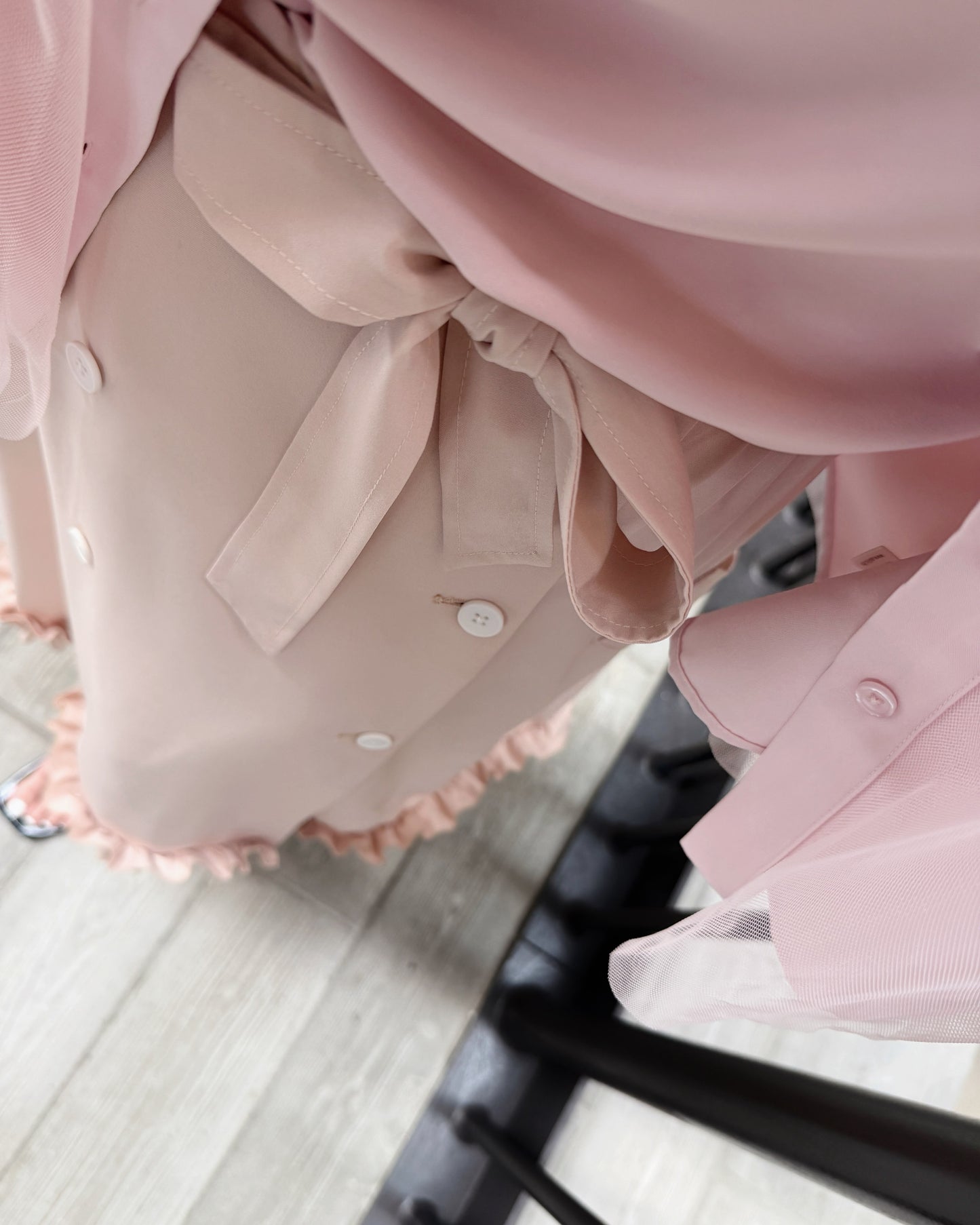 aalis SATH mesh overlay s/s shirt (Light Pink)