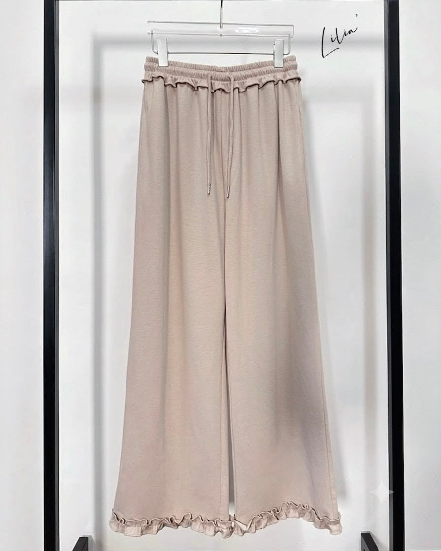 aalis LILIA TWO ruffle hem track pants (Coco)
